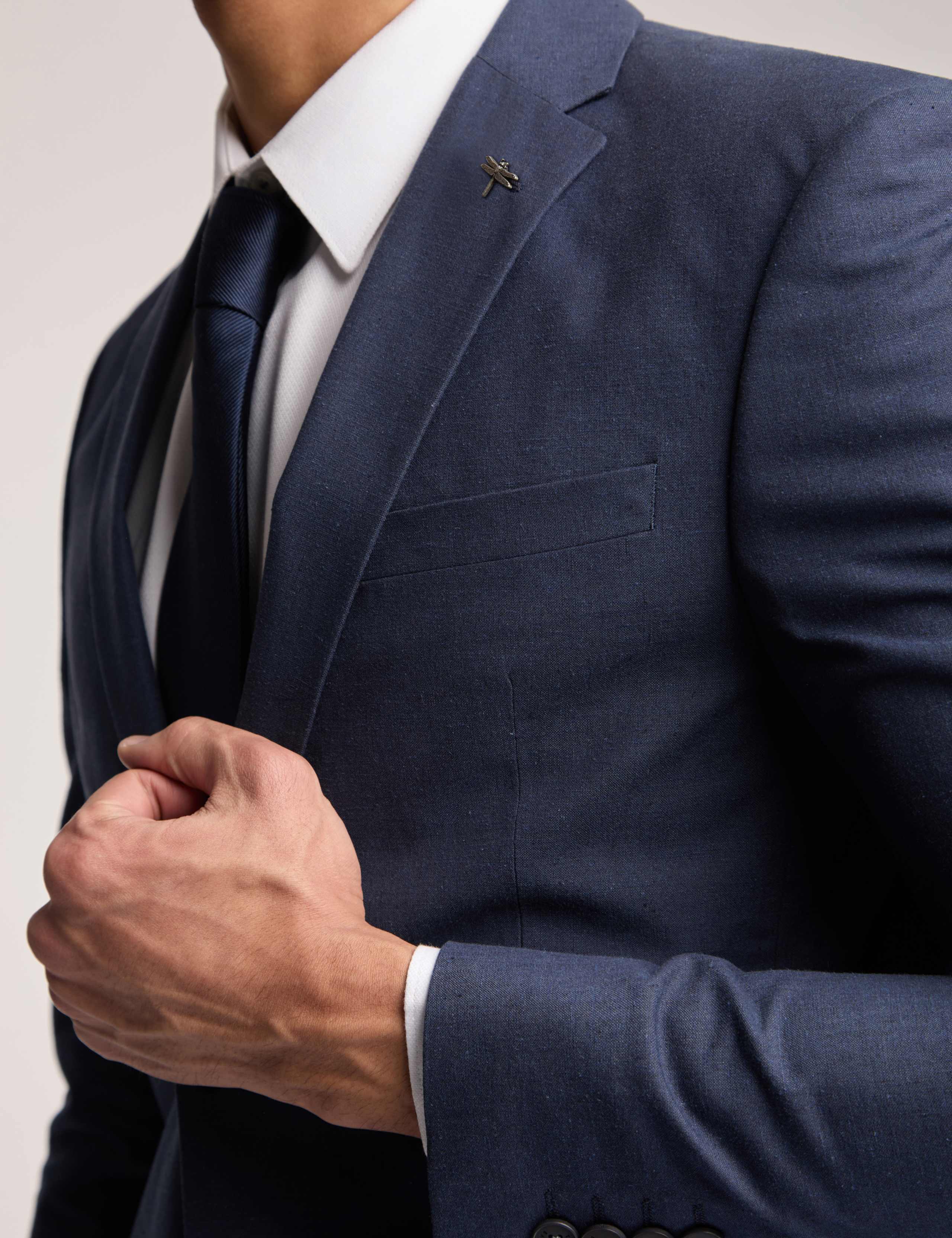 Slim Fit Linen Blend Suit Jacket 5 of 5