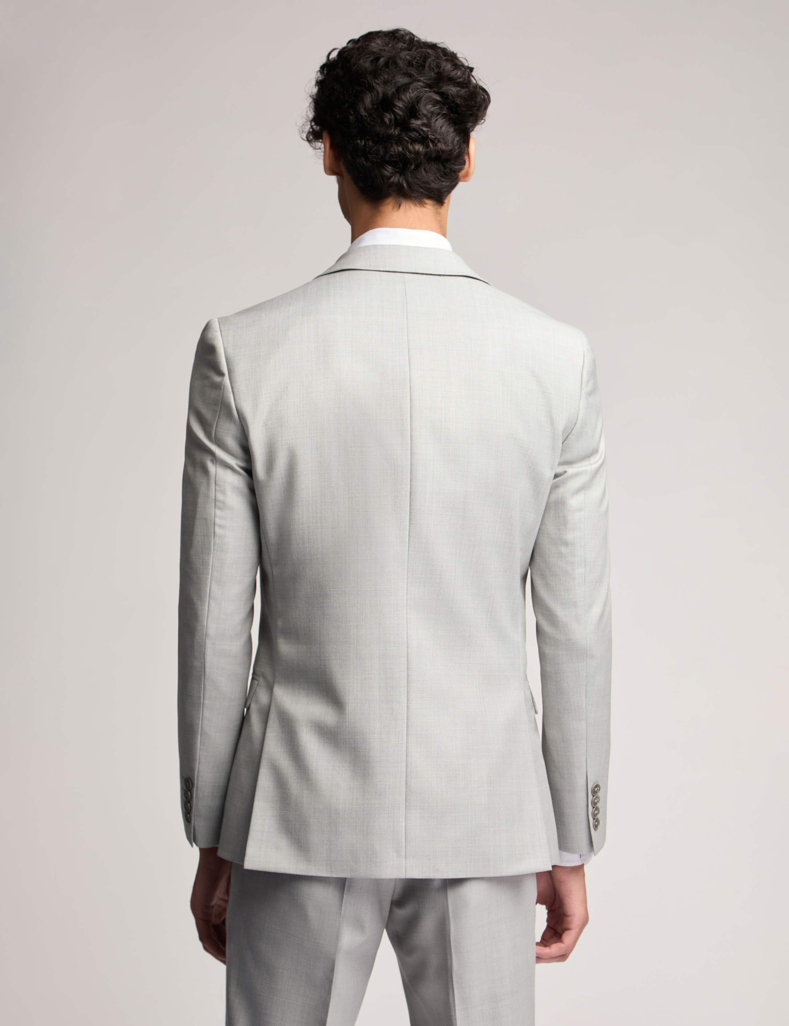 Slim Fit Wool Rich Sharkskin Suit Jacket 4 of 5