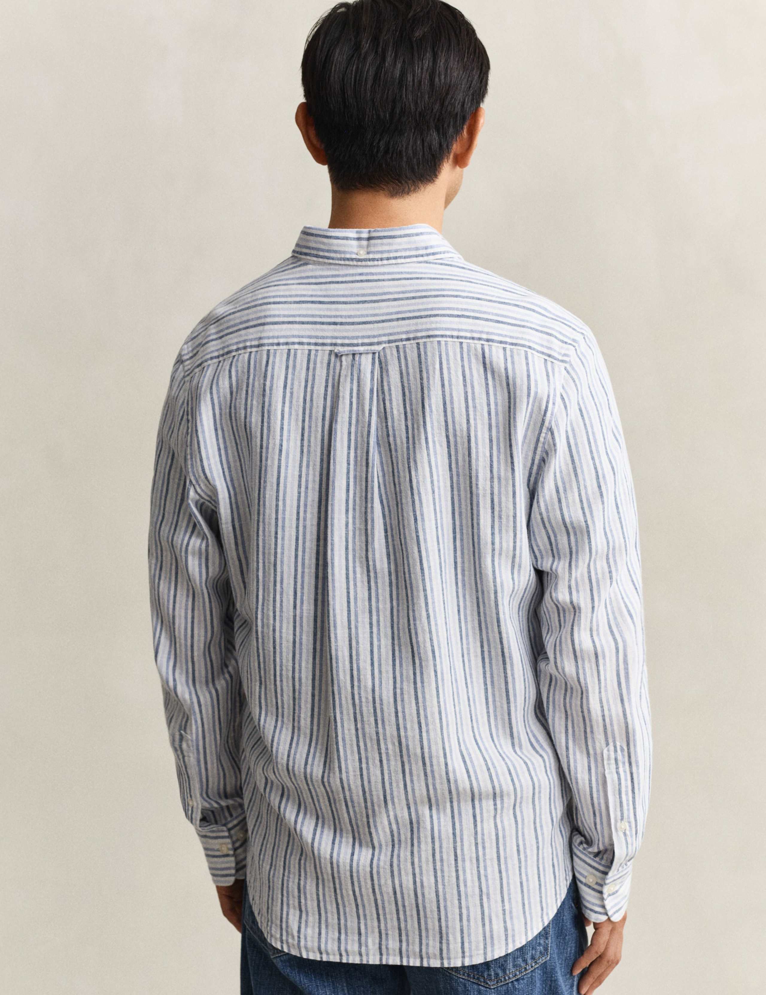 Cotton Linen Blend Striped Shirt 3 of 5