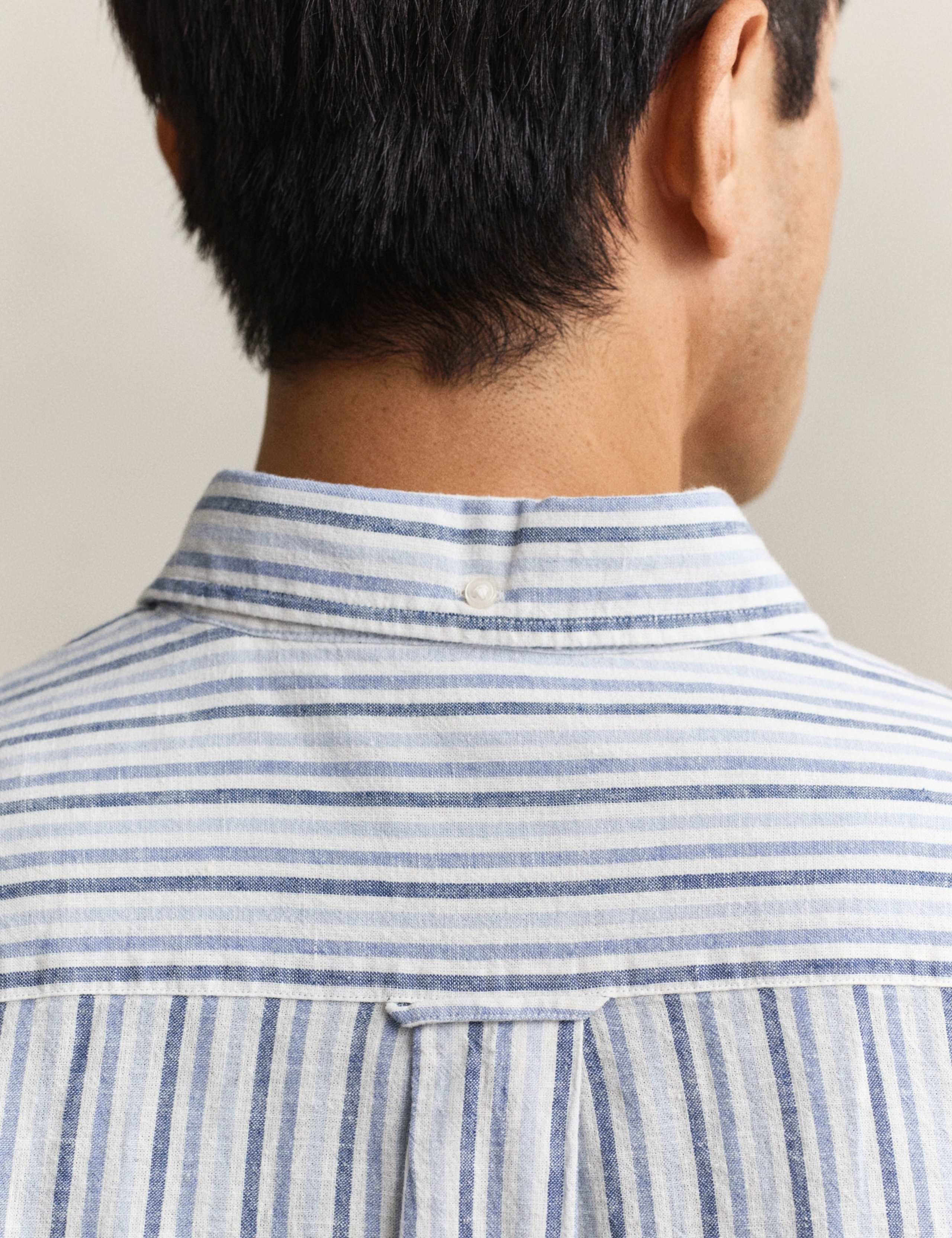 Cotton Linen Blend Striped Shirt 5 of 5