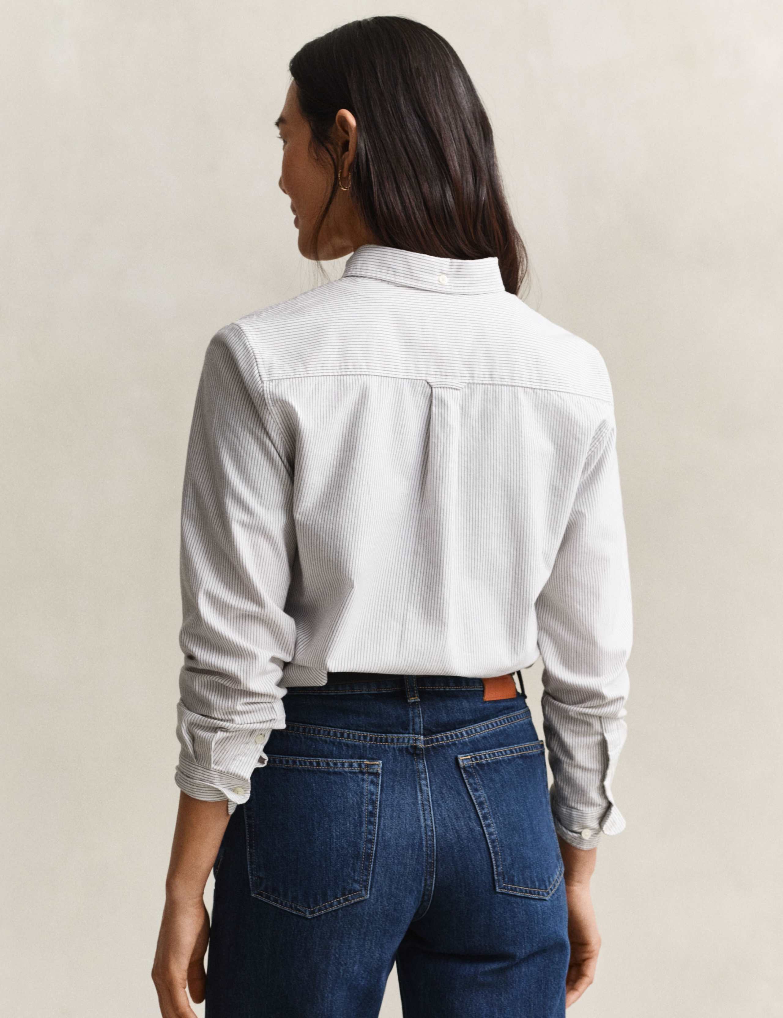 Pure Cotton Striped Oxford Shirt 4 of 7