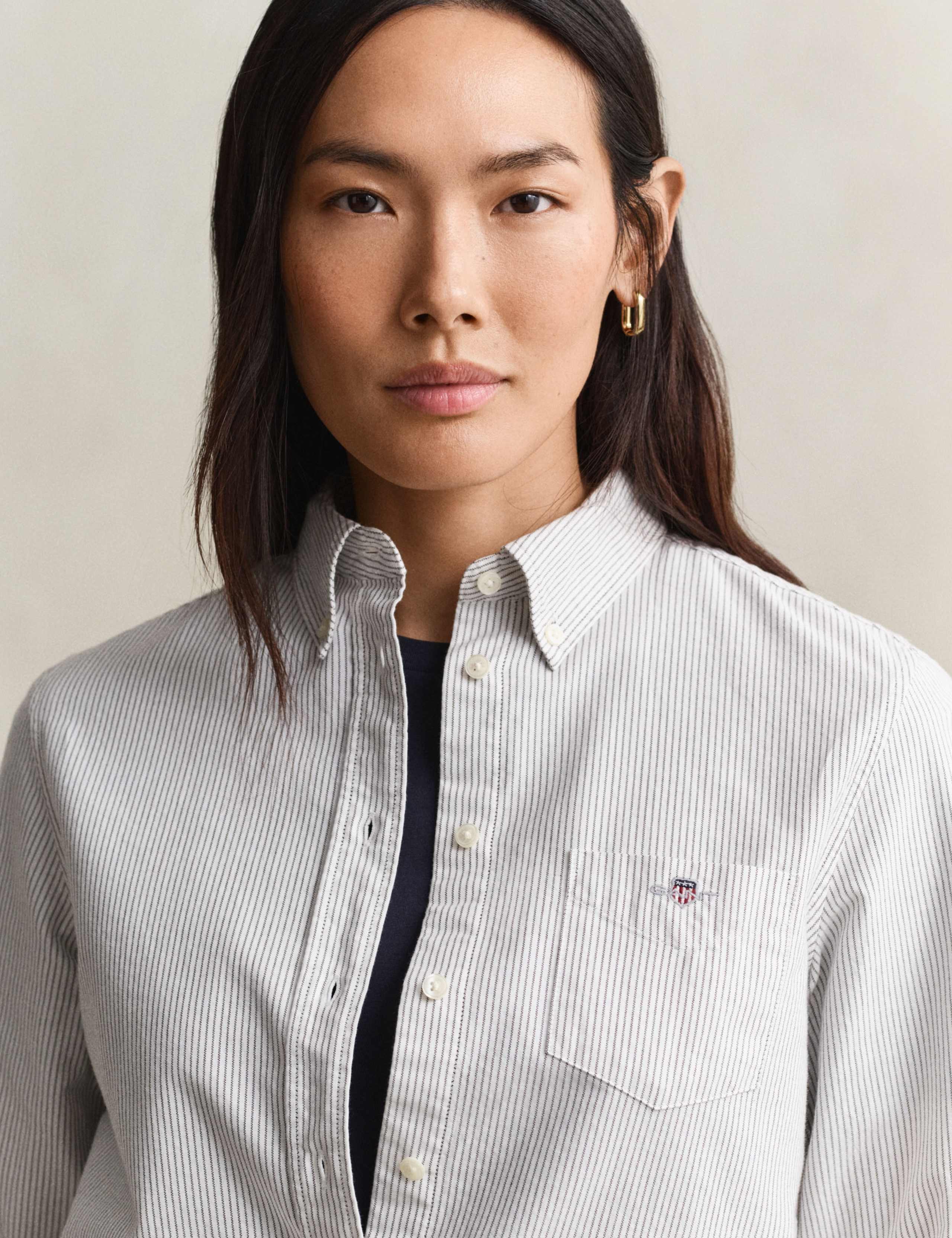 Pure Cotton Striped Oxford Shirt 6 of 7