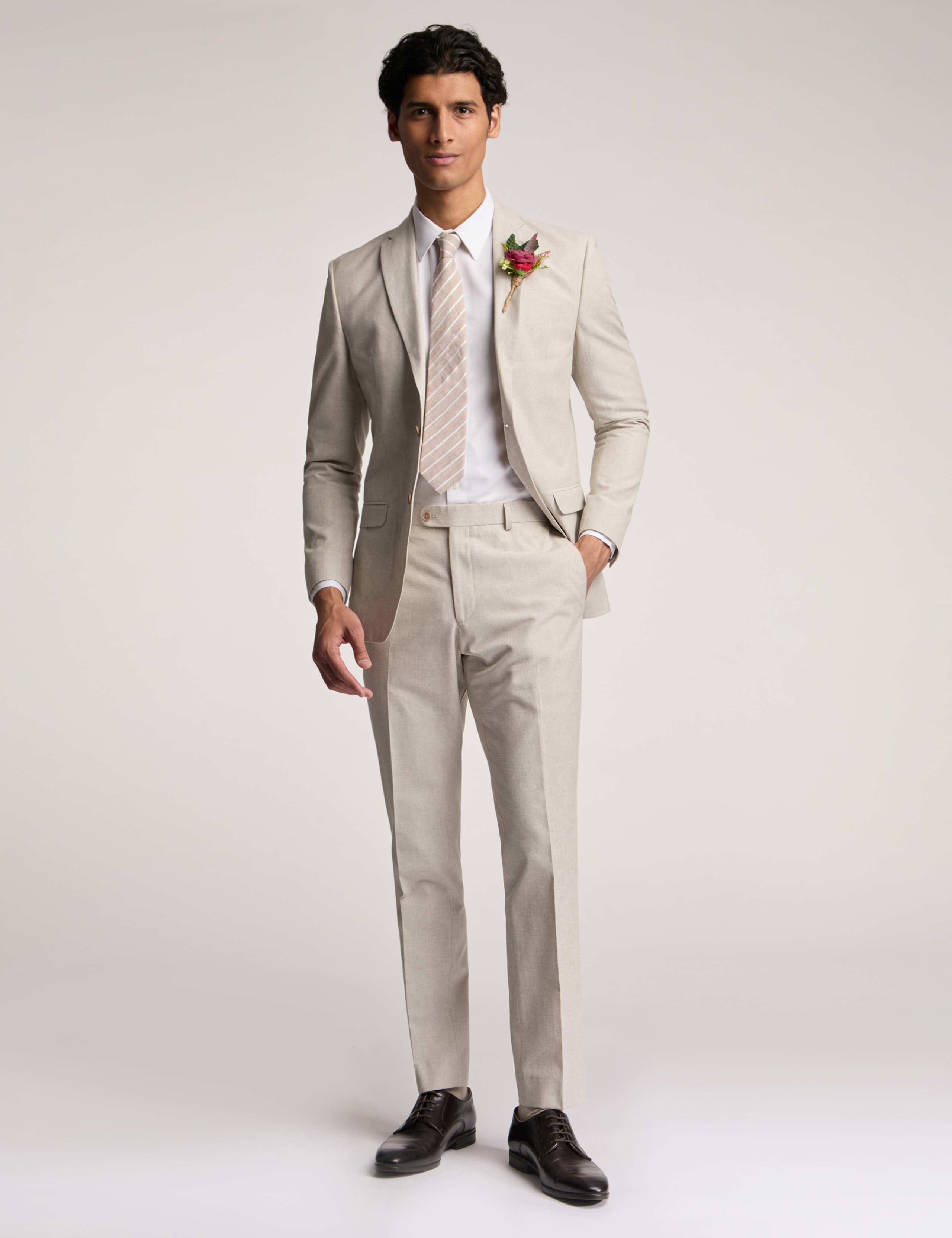 Slim Fit Linen And Cotton Blend Jacket 2 of 4