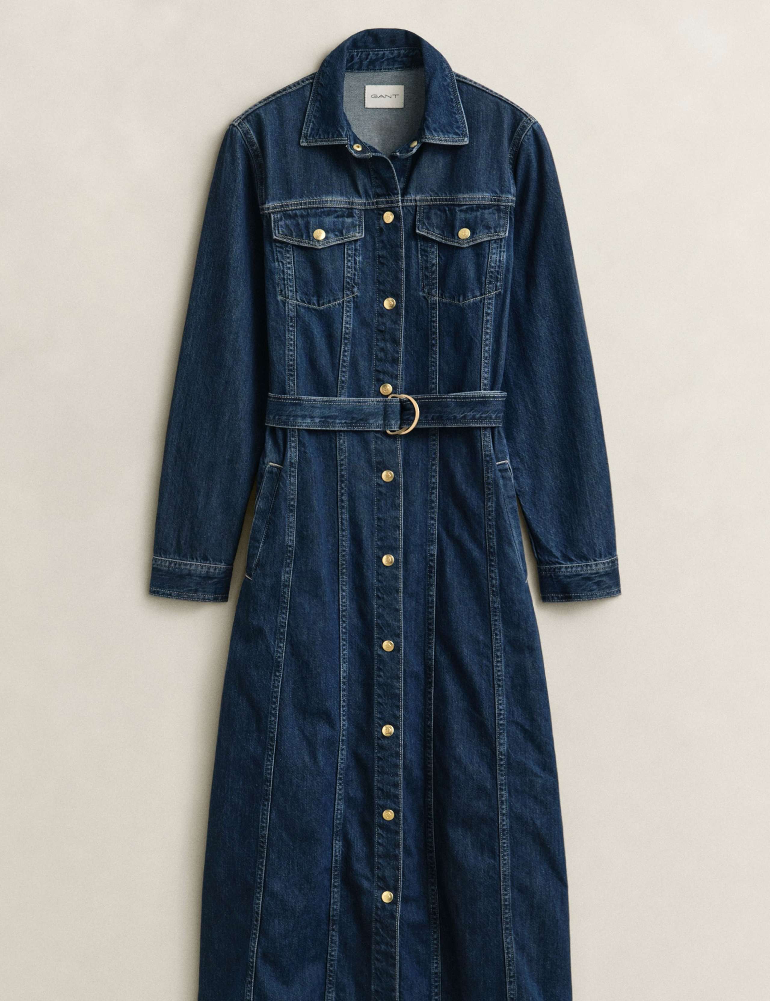 Pure Cotton Denim Midi Shirt Dress 2 of 5