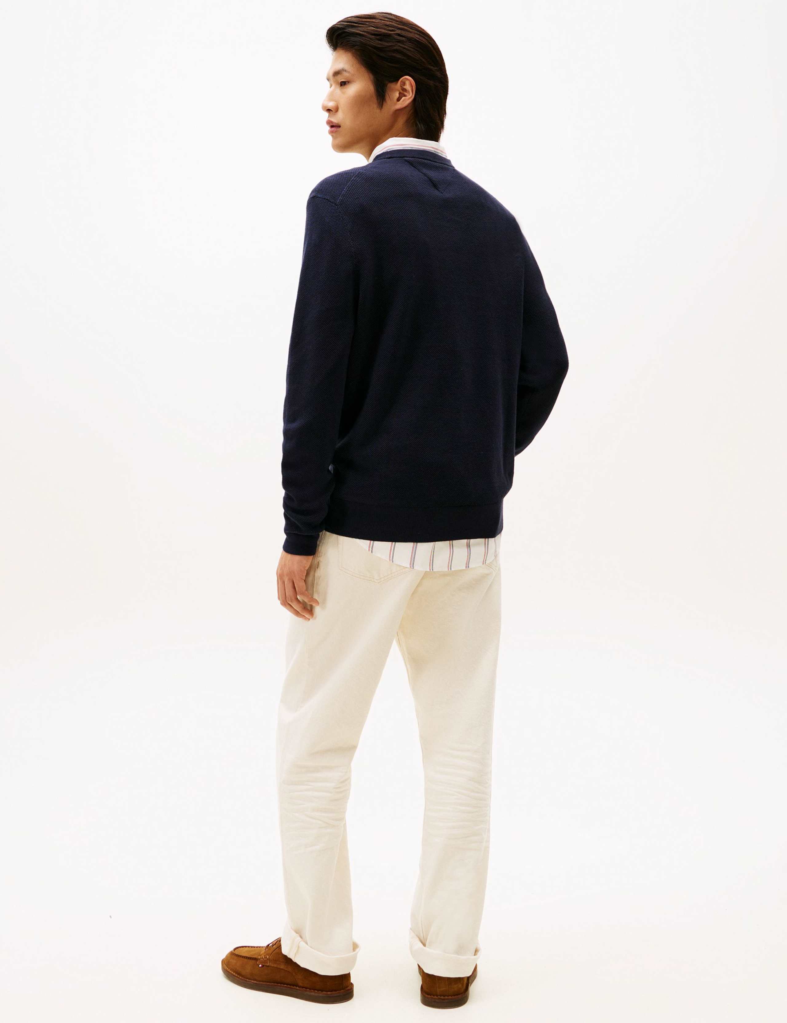 Essential Pure Cotton Crew Neck Jumper 6 of 6