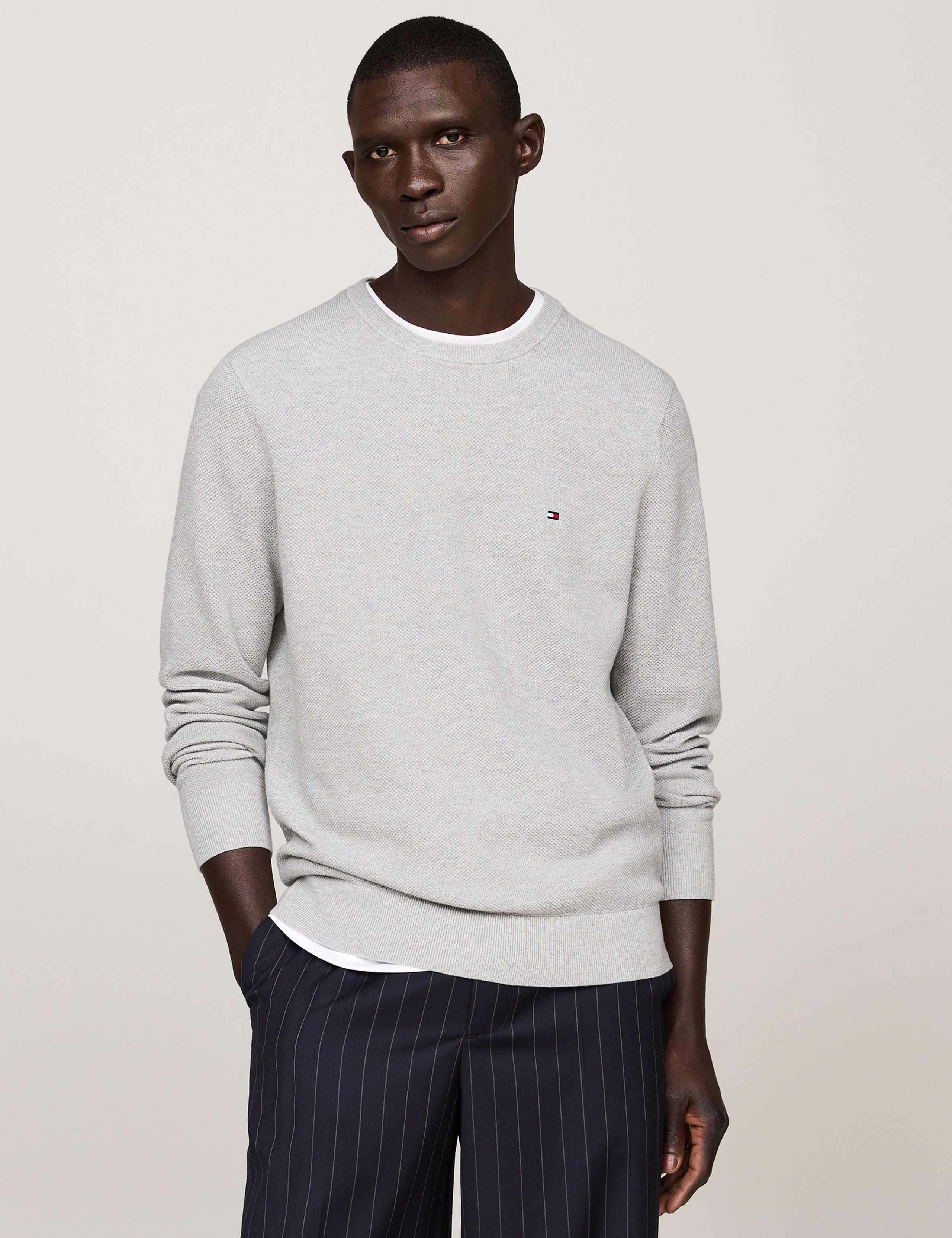 Essential Pure Cotton Crew Neck Jumper 1 of 5