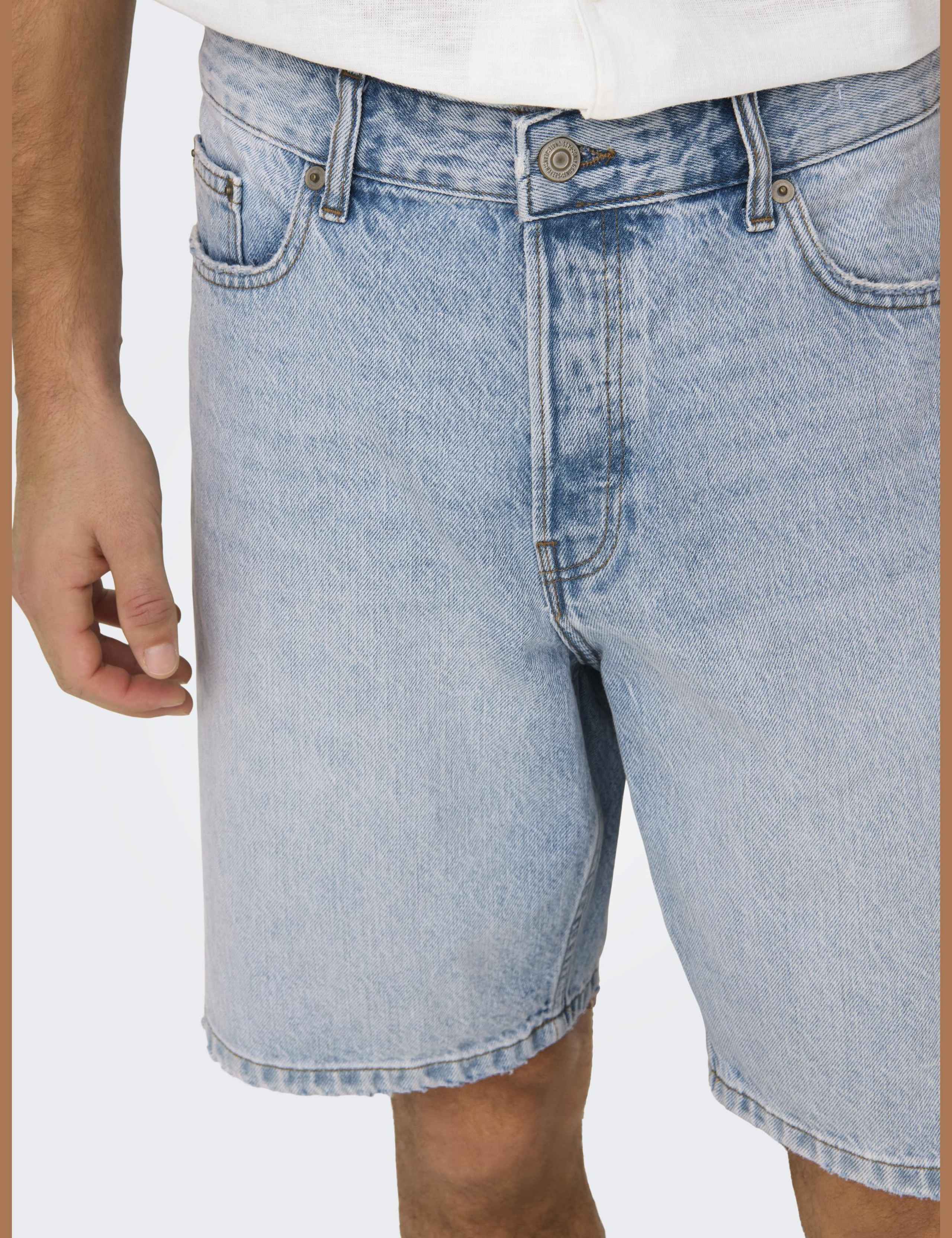 5 Pocket Rigid Denim Shorts 3 of 6