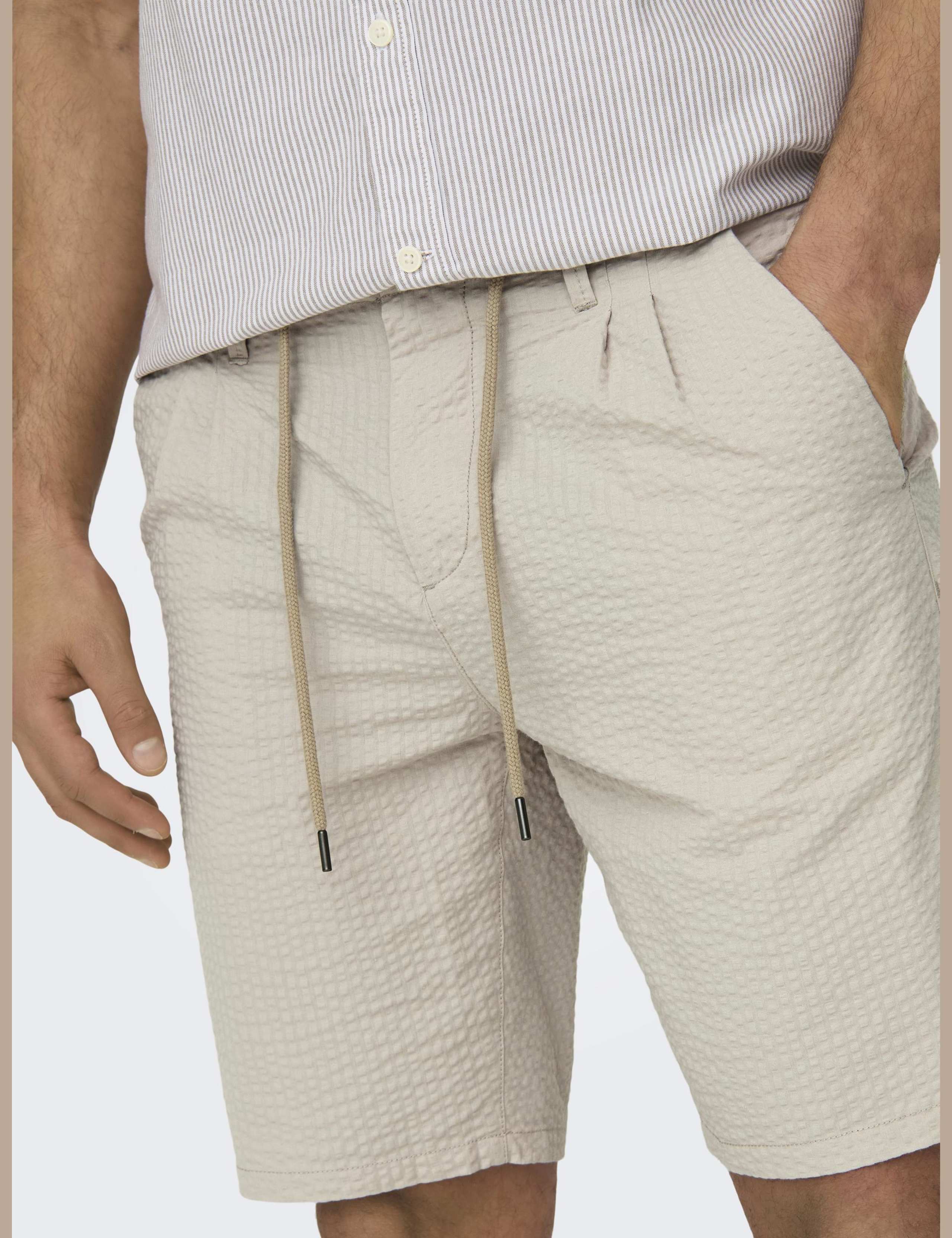 Seersucker Drawstring Shorts 3 of 5