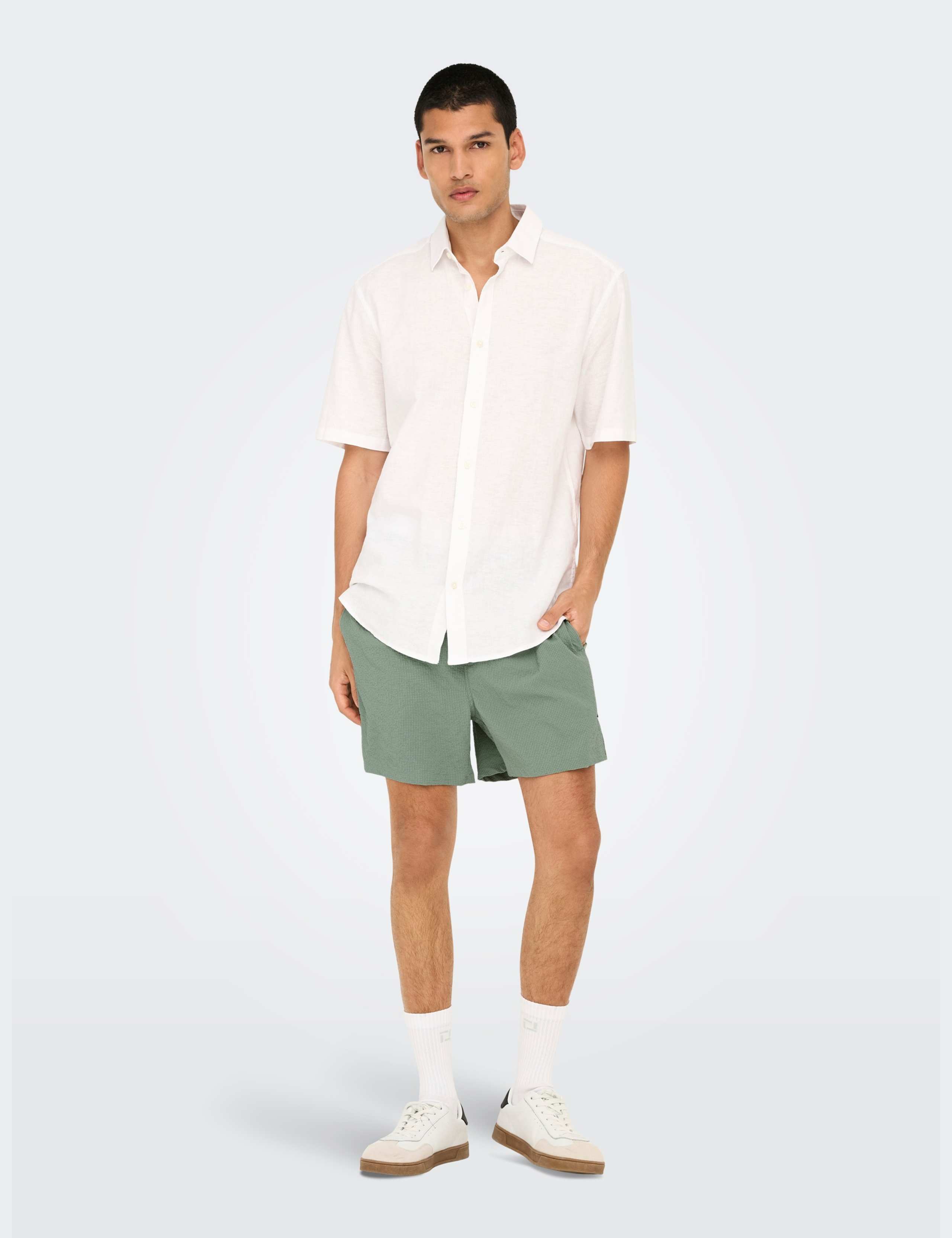 Seersucker Drawstring Swim Shorts 3 of 6