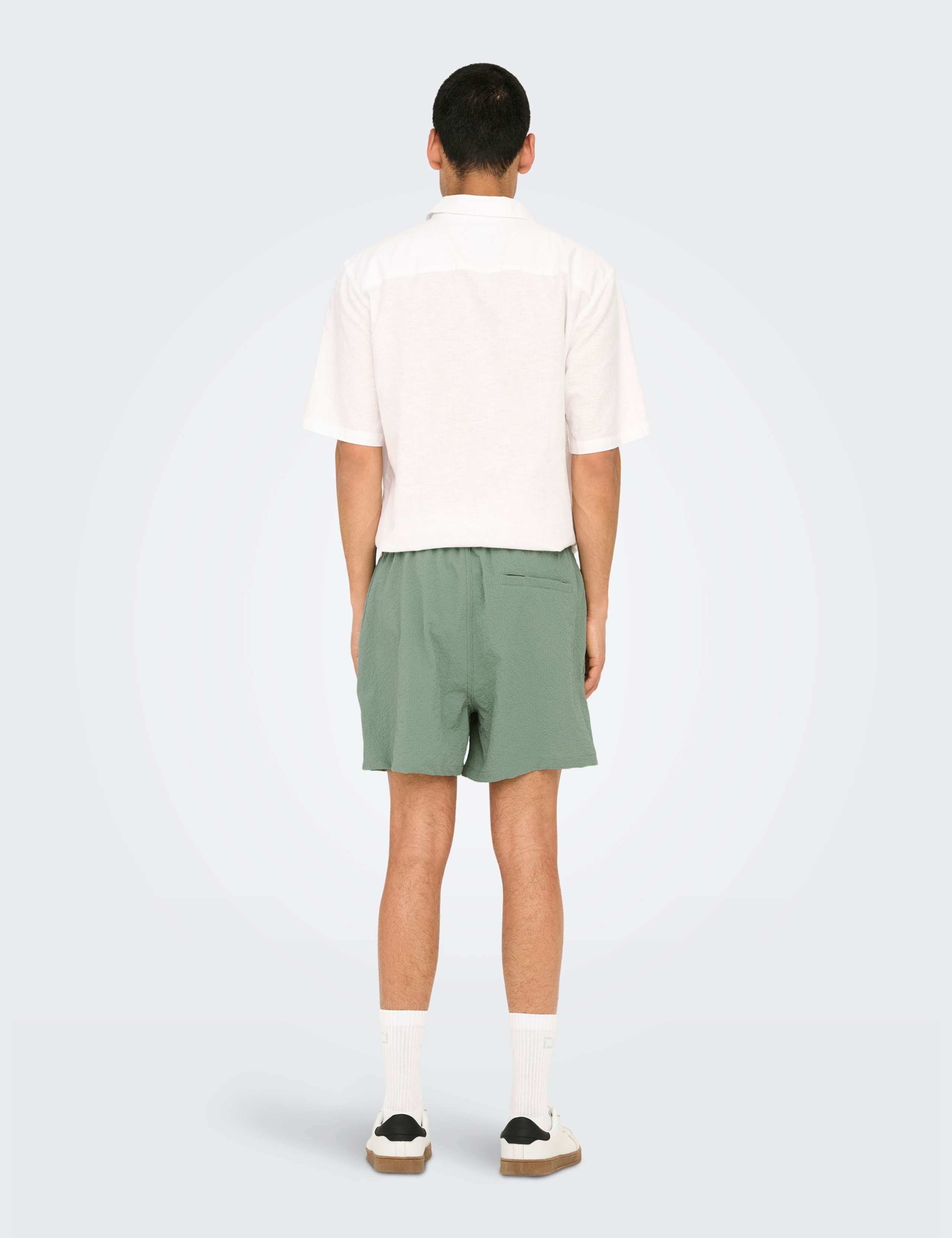 Seersucker Drawstring Swim Shorts 4 of 6