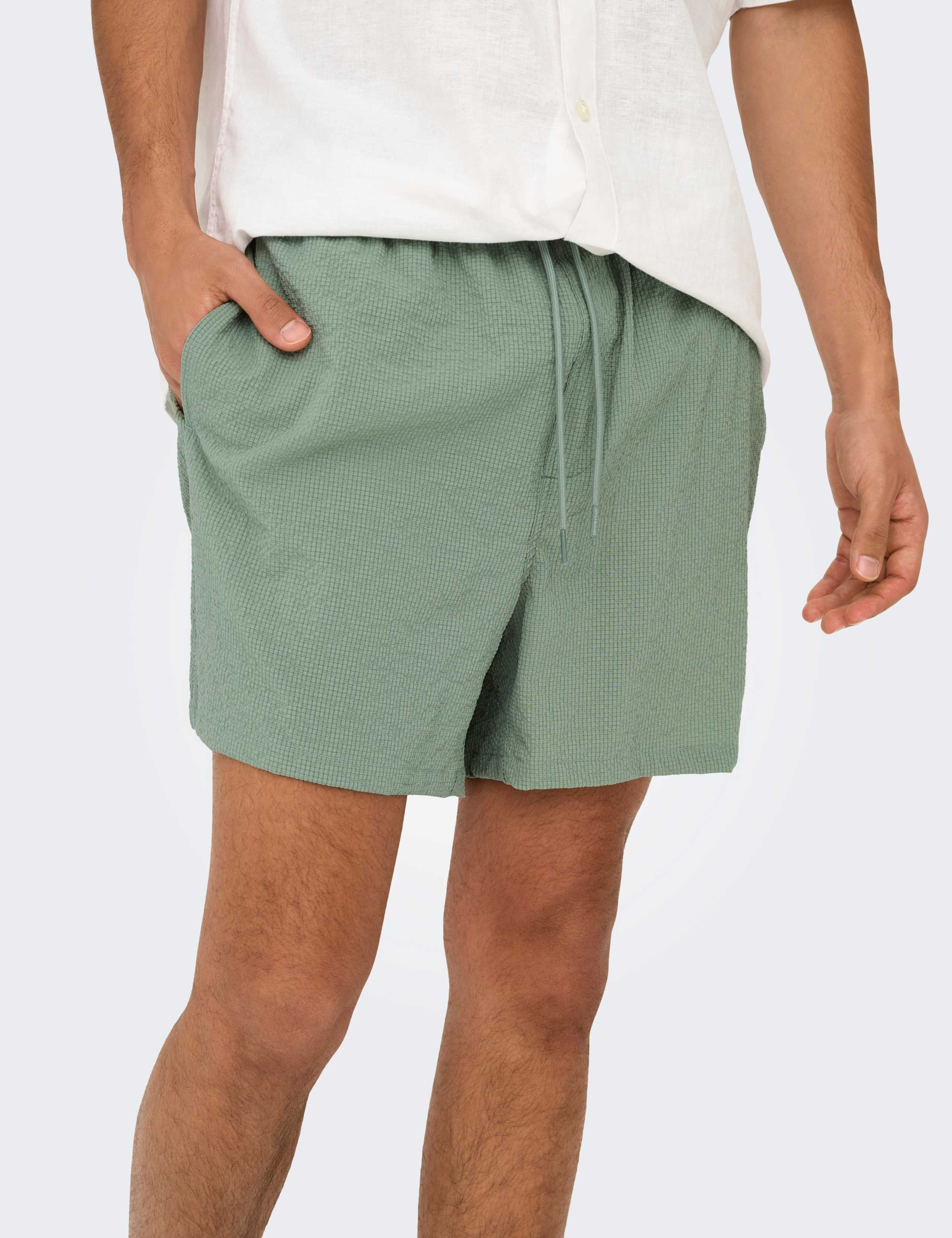 Seersucker Drawstring Swim Shorts 6 of 6