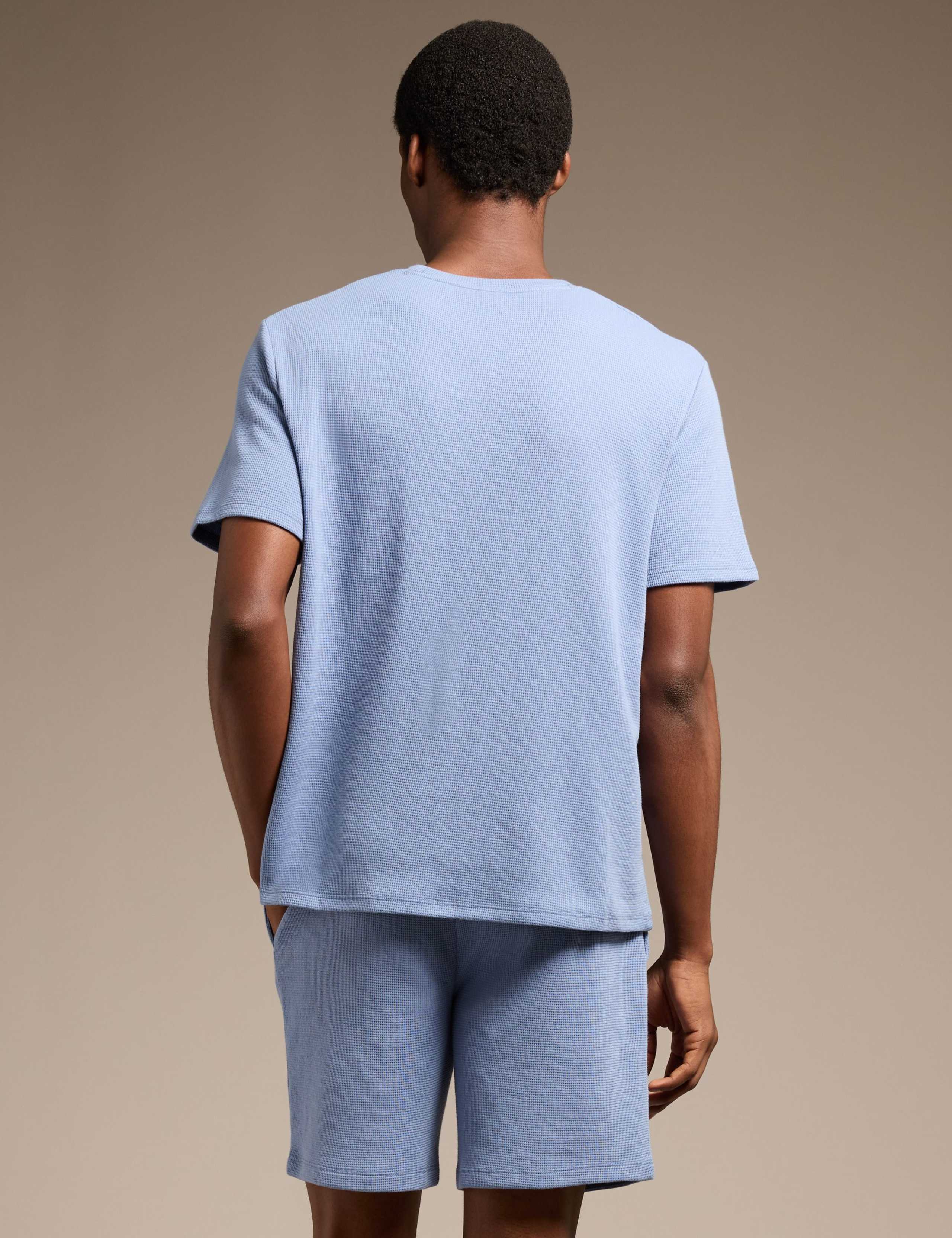 Cotton Rich Waffle Logo Embroidery T-Shirt 3 of 5