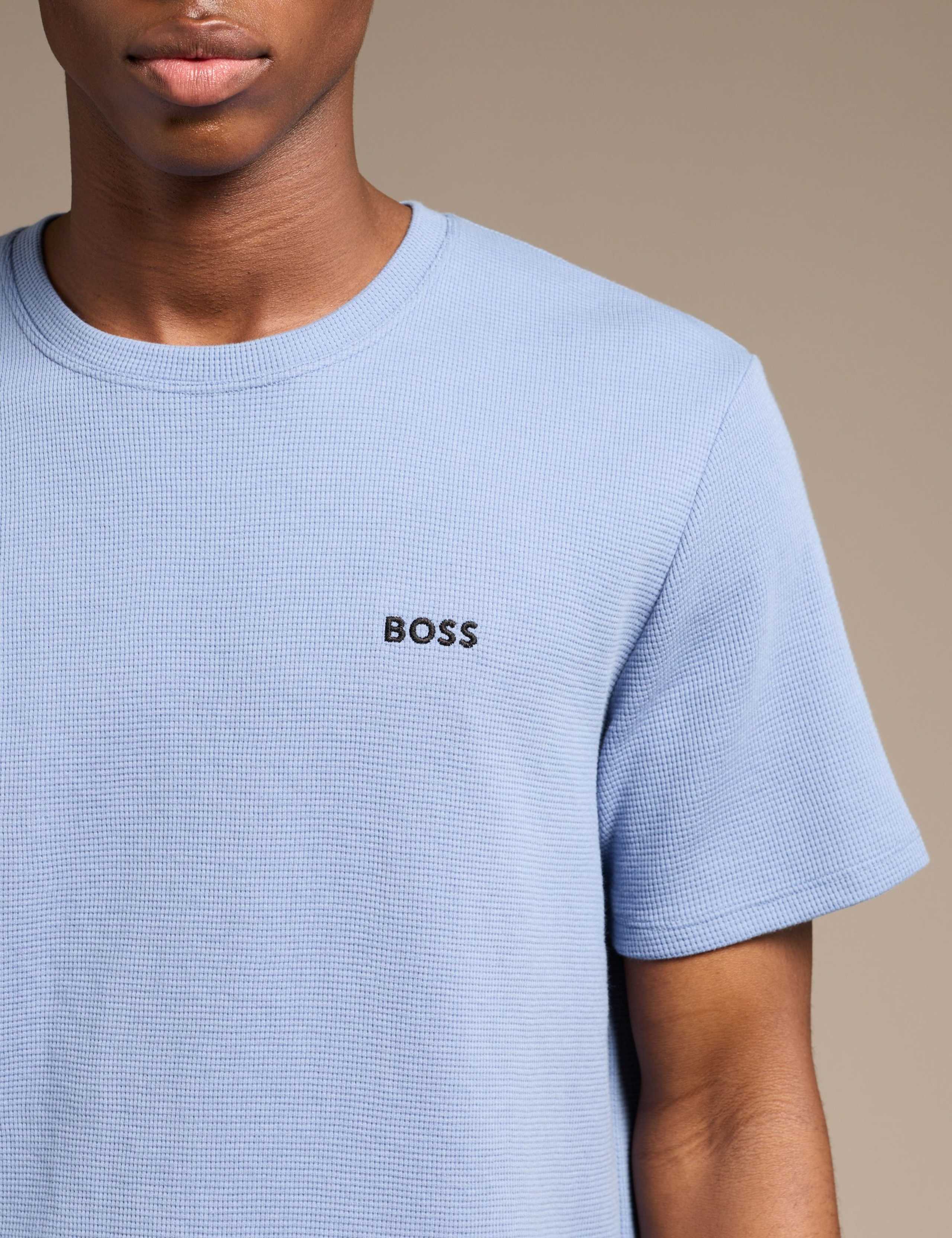 Cotton Rich Waffle Logo Embroidery T-Shirt 4 of 5