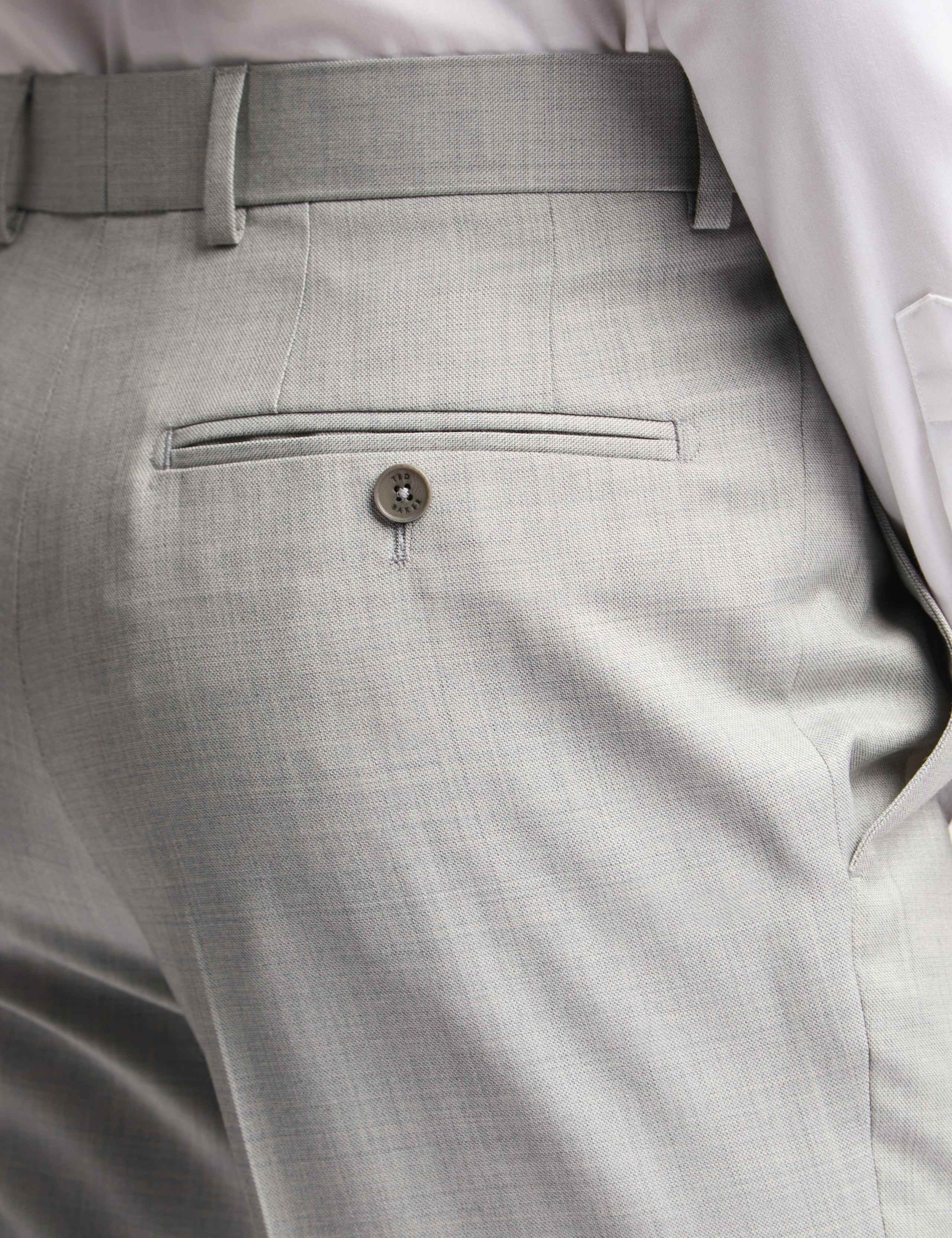 Slim Fit Wool Rich Flat Front Trousers 3 of 3