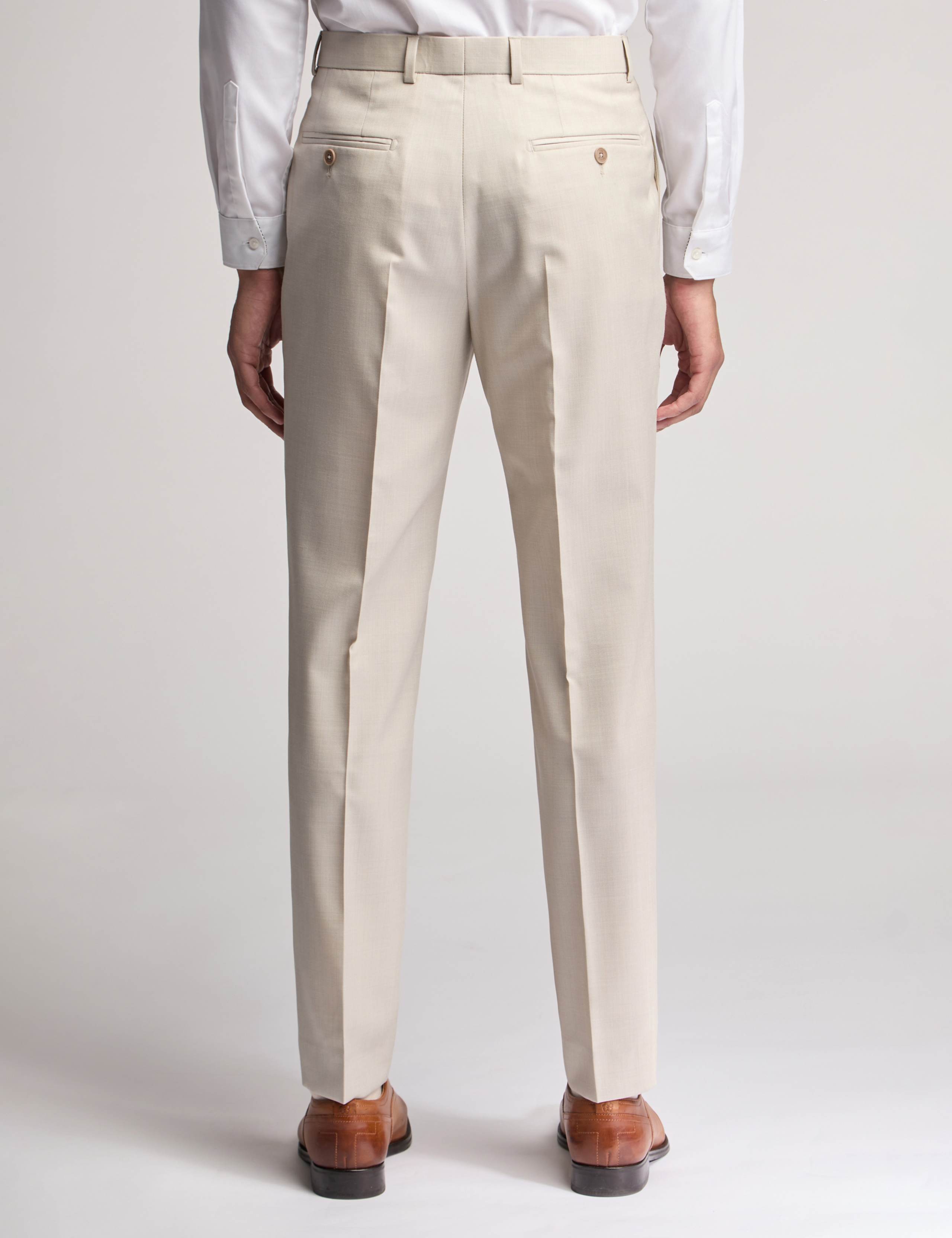 Slim Fit Wool Rich Flat Front Trousers 2 of 3