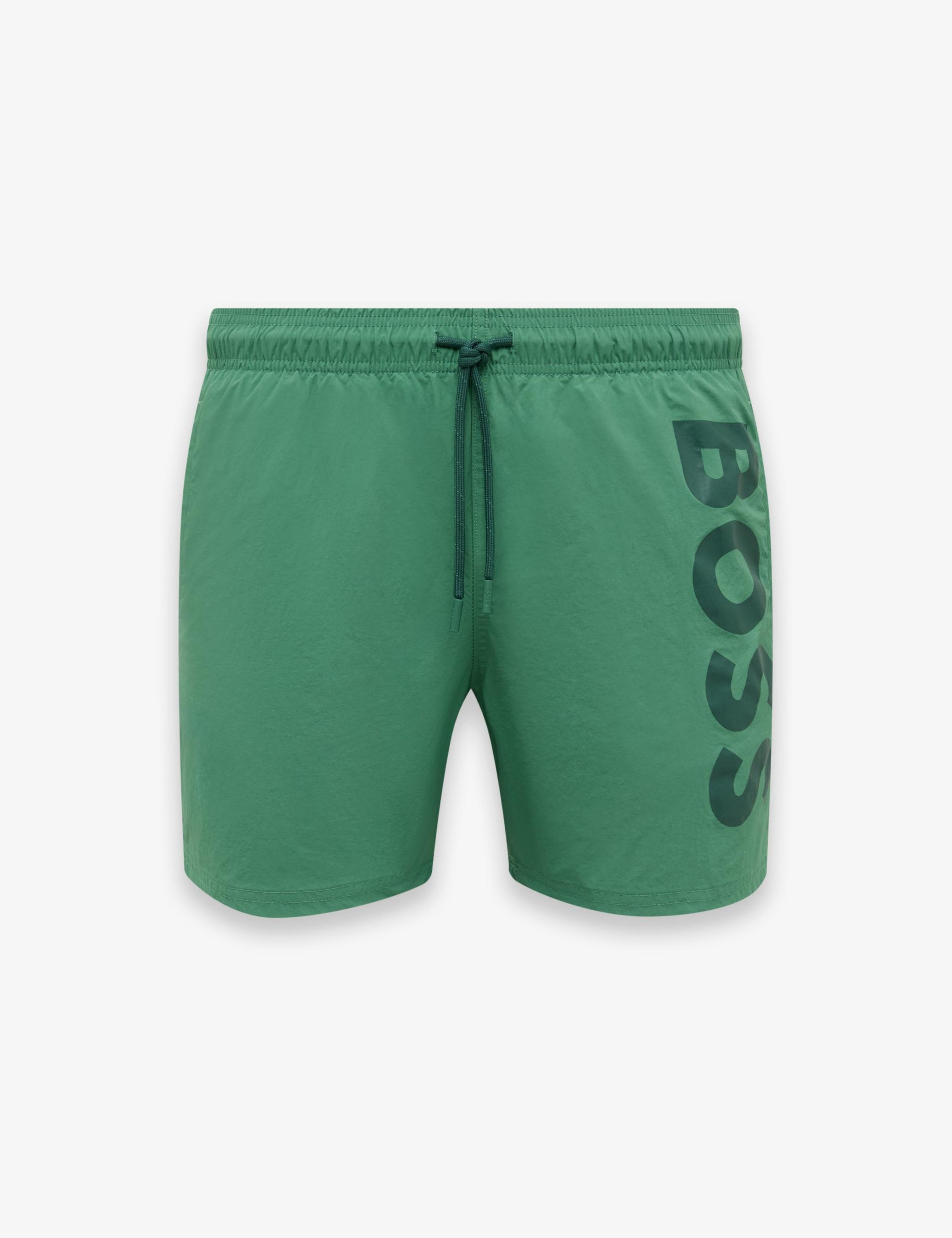 Quick Dry Pocketed Logo Graphic Swim Shorts 2 of 6