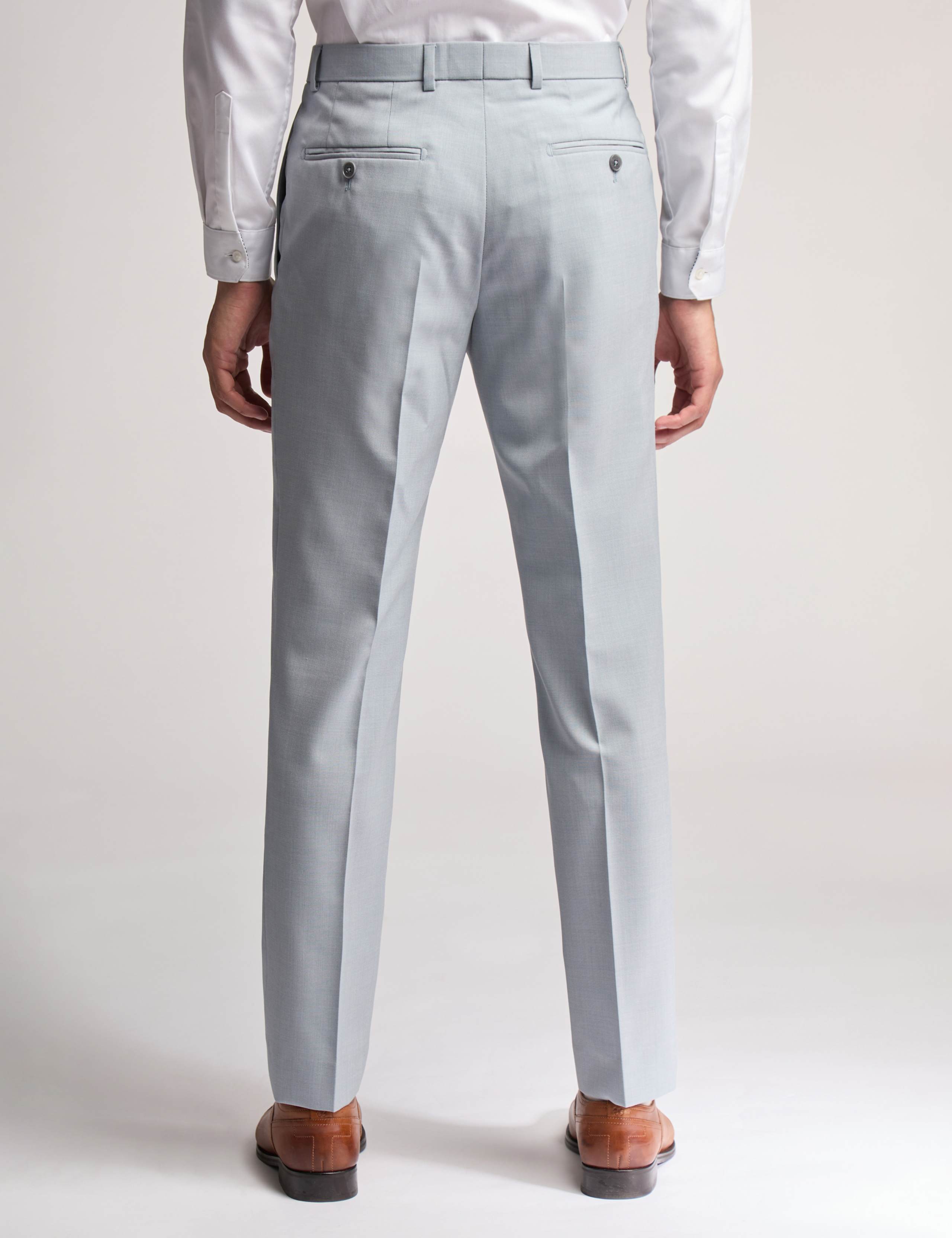 Slim Fit Wool Rich Flat Front Trousers 2 of 3