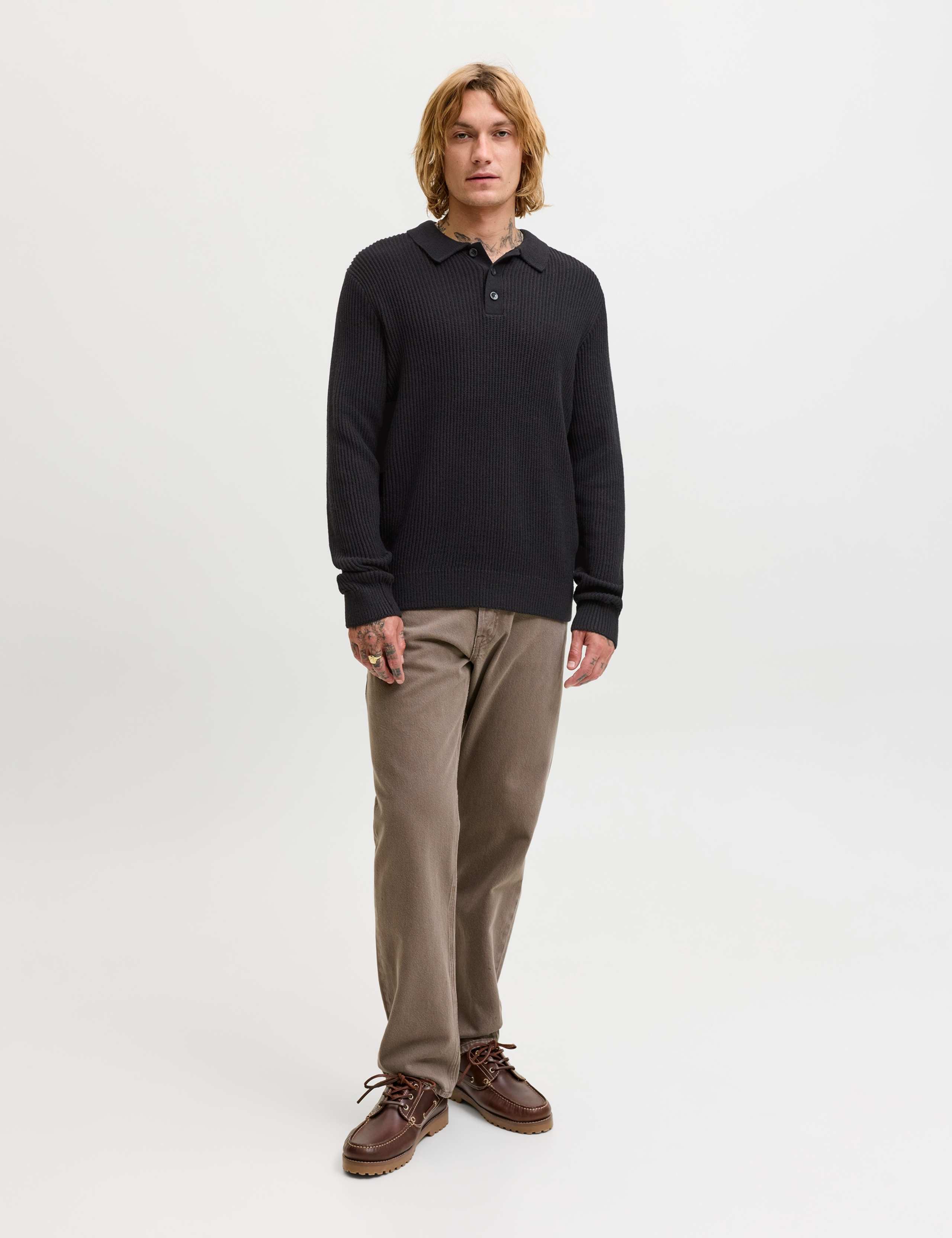 Cotton Blend Textured Polo Shirt 2 of 7