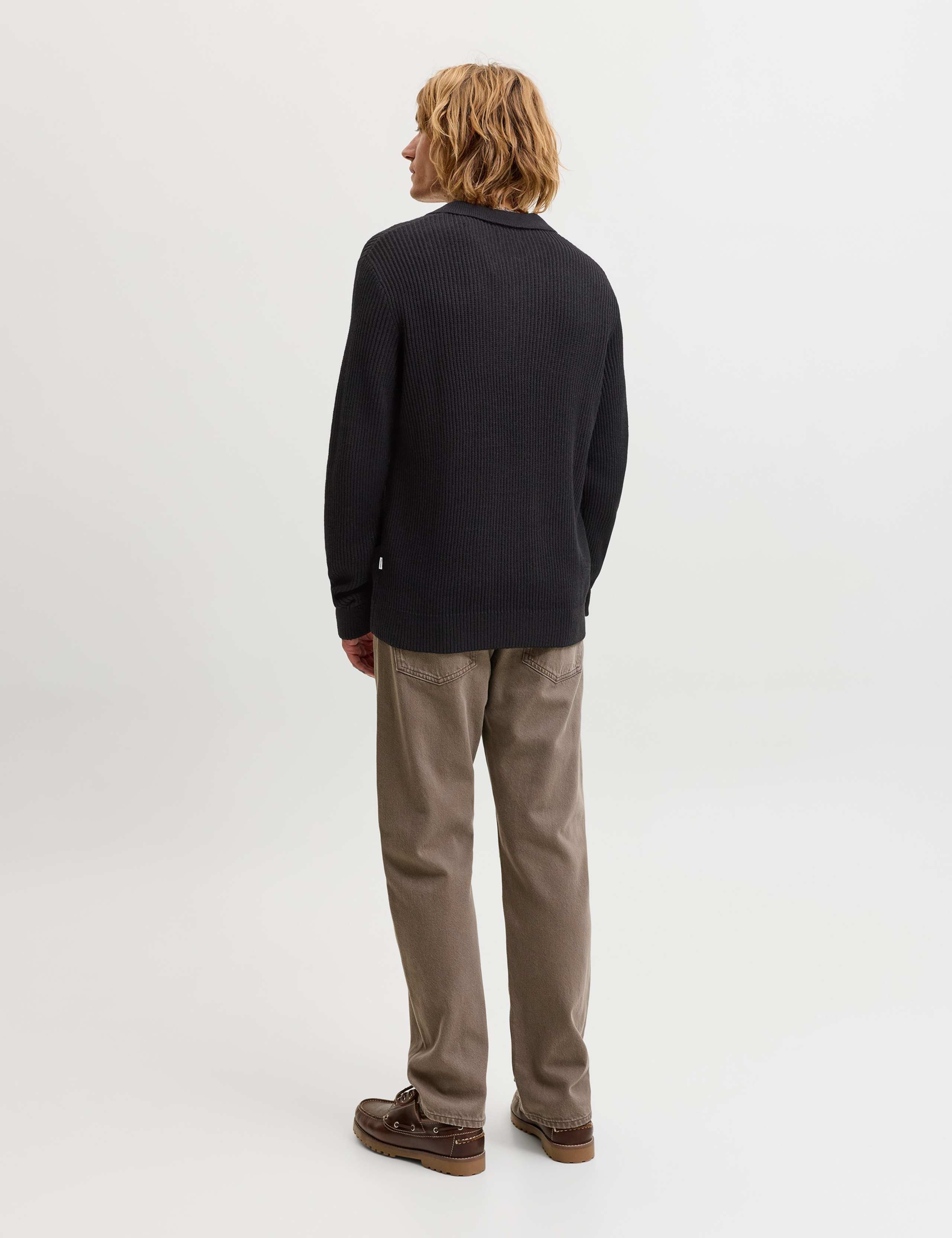 Cotton Blend Textured Polo Shirt 3 of 7