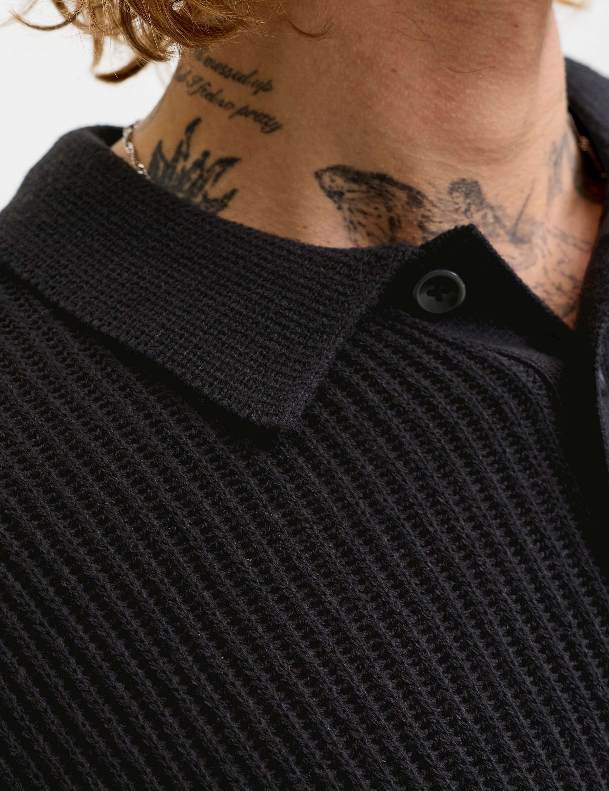 Cotton Blend Textured Polo Shirt 5 of 7