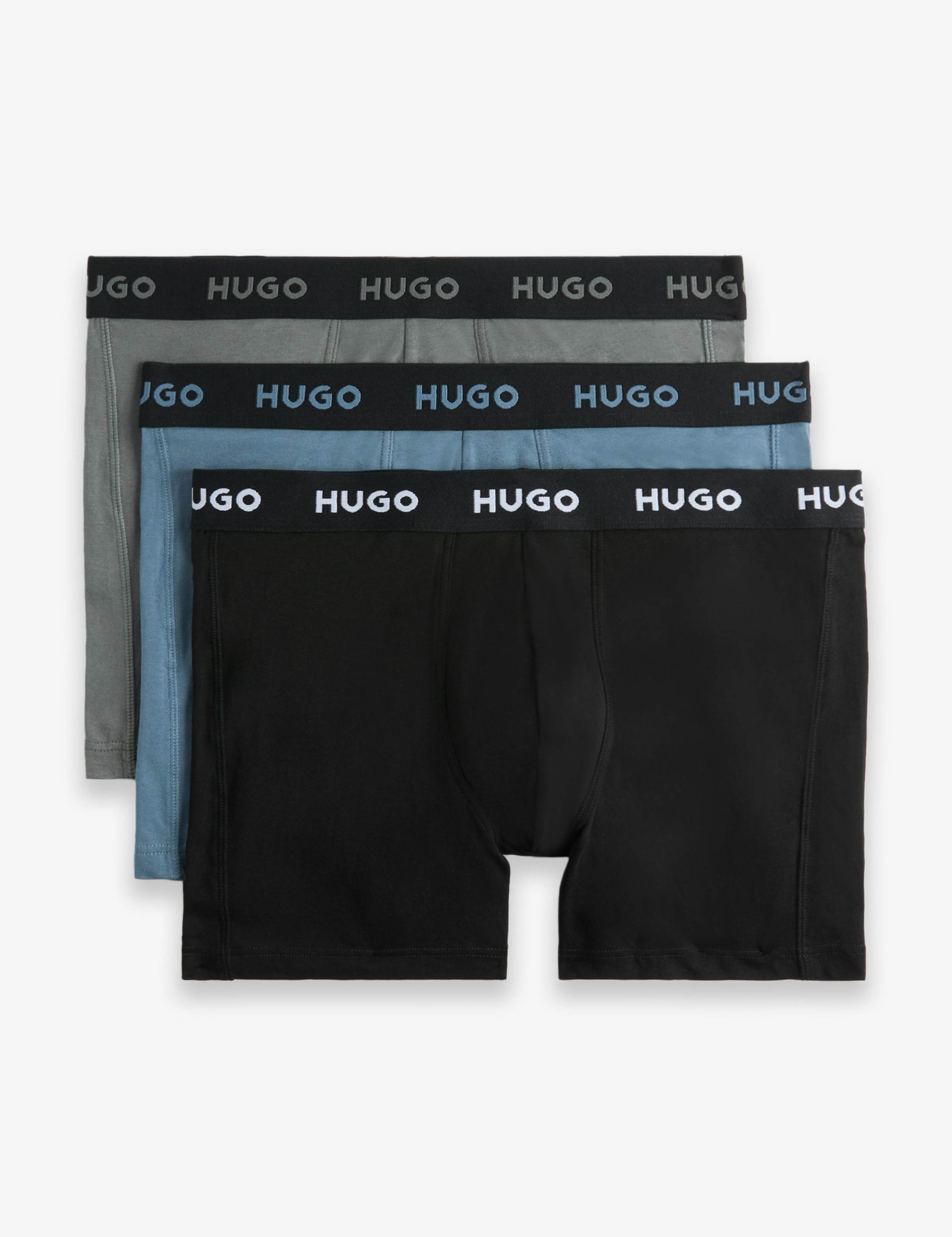 3 Pack Cotton Rich Logo Waistband Boxers 1 of 2