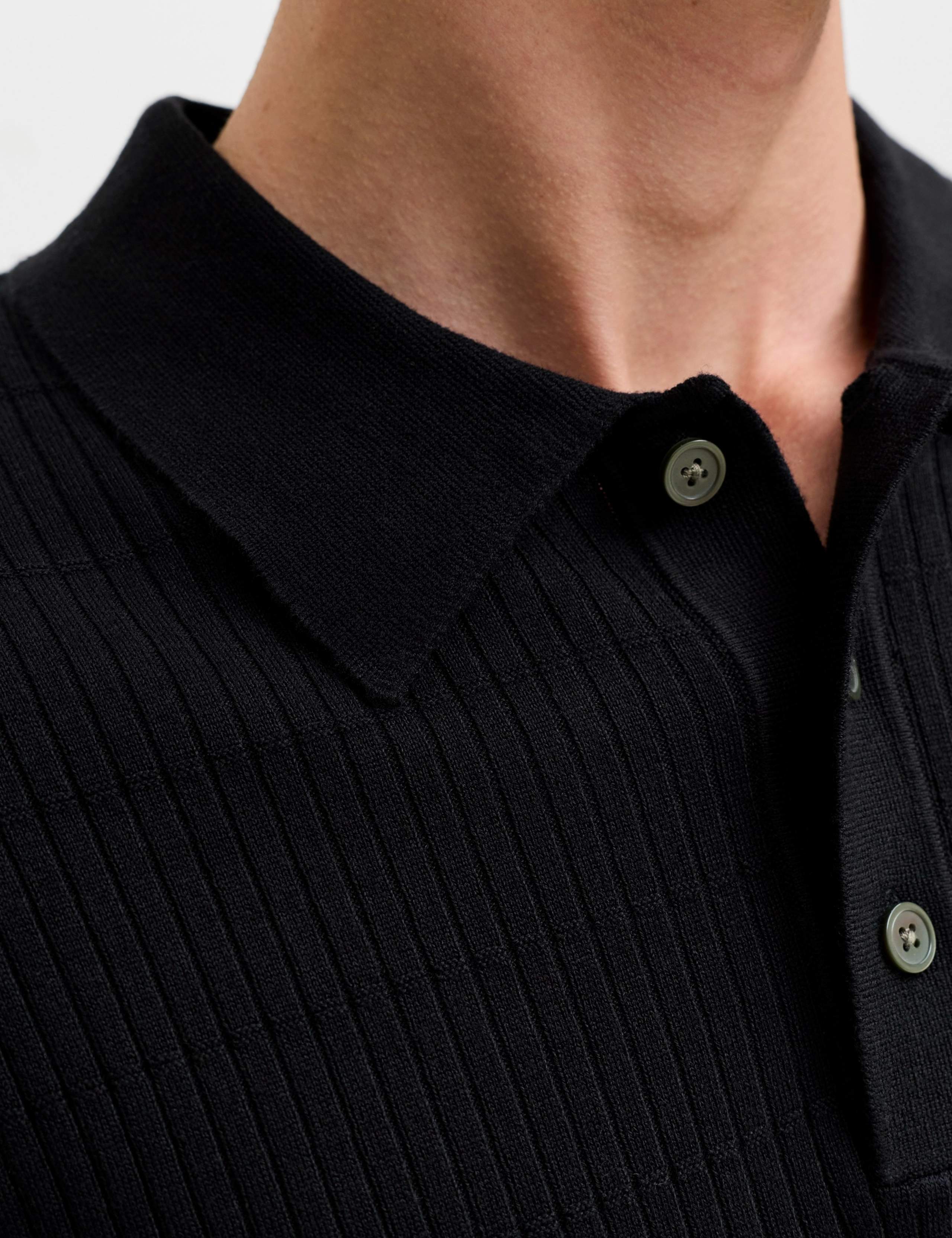 Textured Long Sleeve Polo Shirt 3 of 7