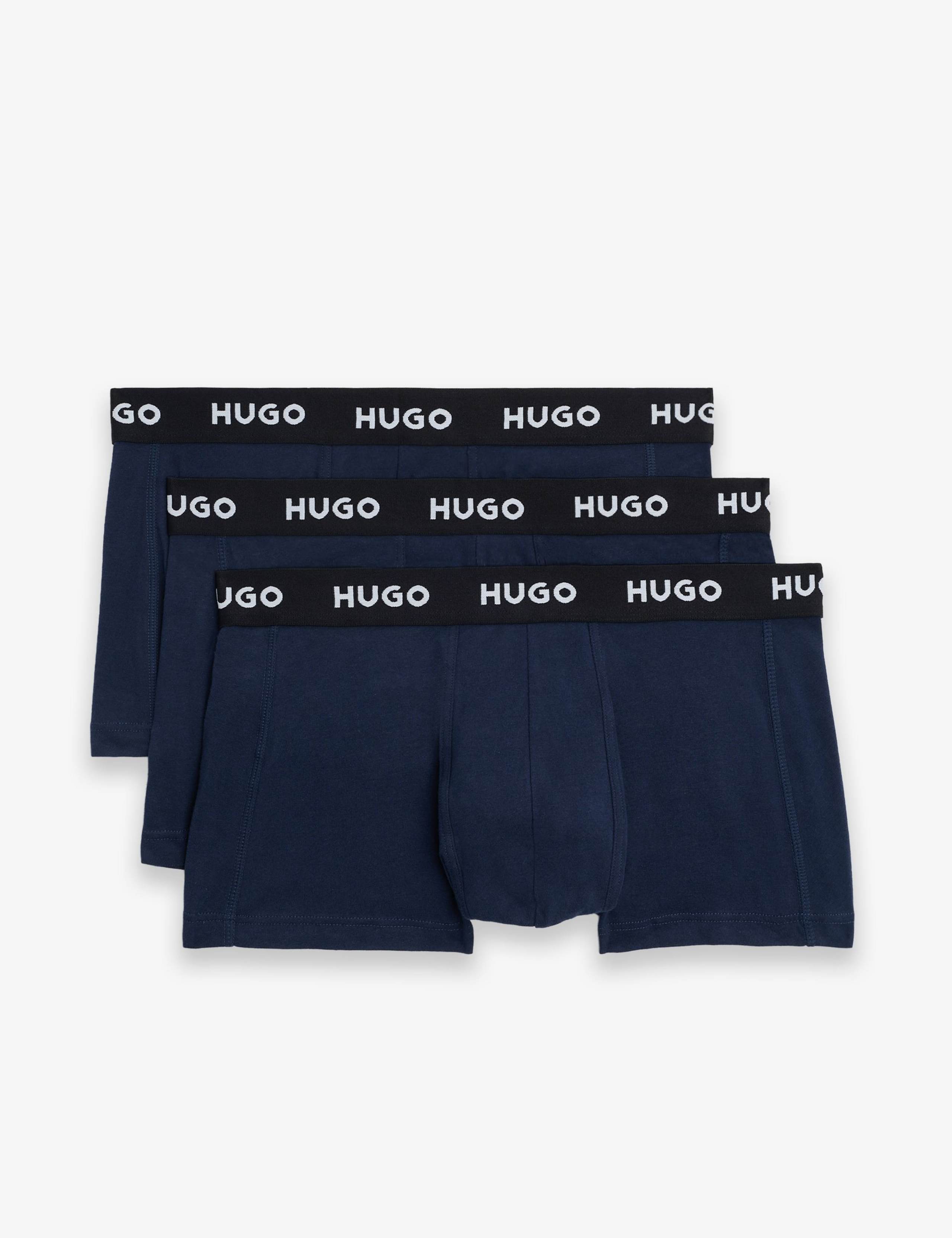 3 Pack Cotton Stretch Logo Waistband Trunks 1 of 2