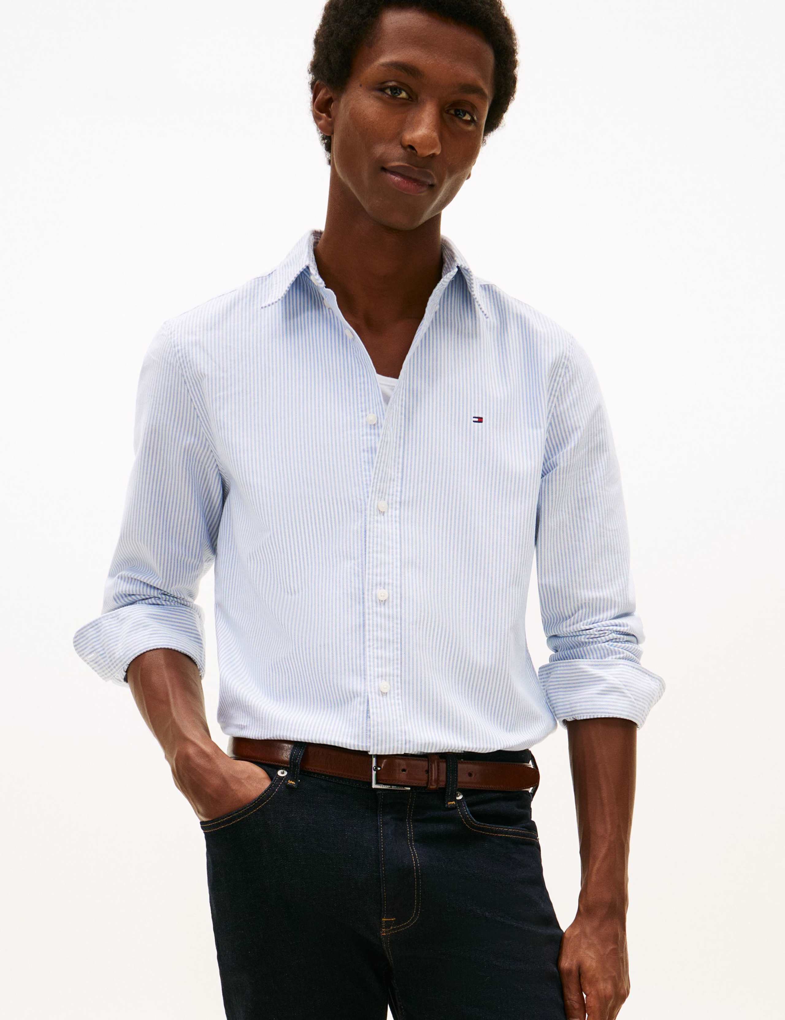 Regular Fit Pure Cotton Striped Oxford Shirt 1 of 5