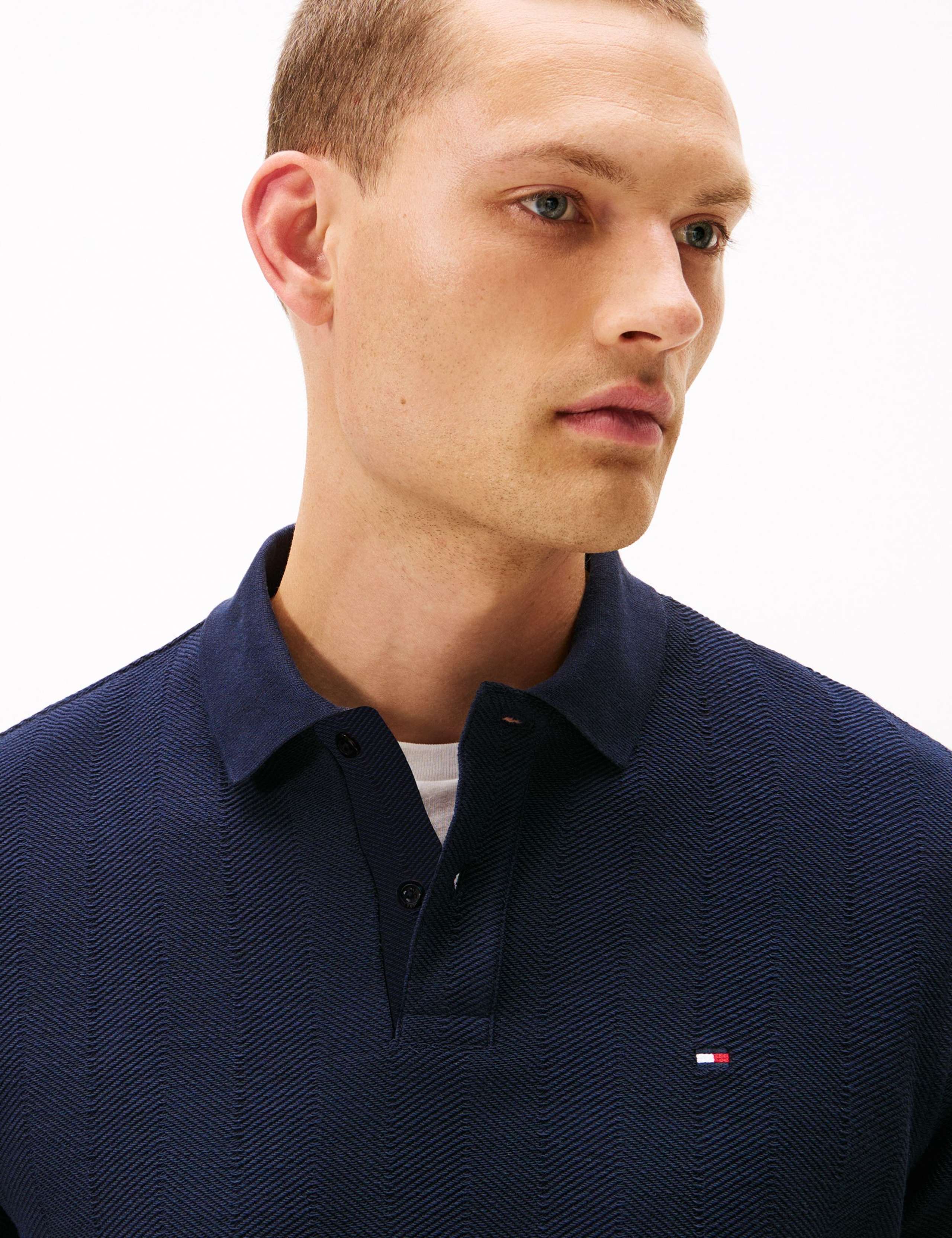Pure Cotton Long Sleeve Polo Shirt 4 of 5