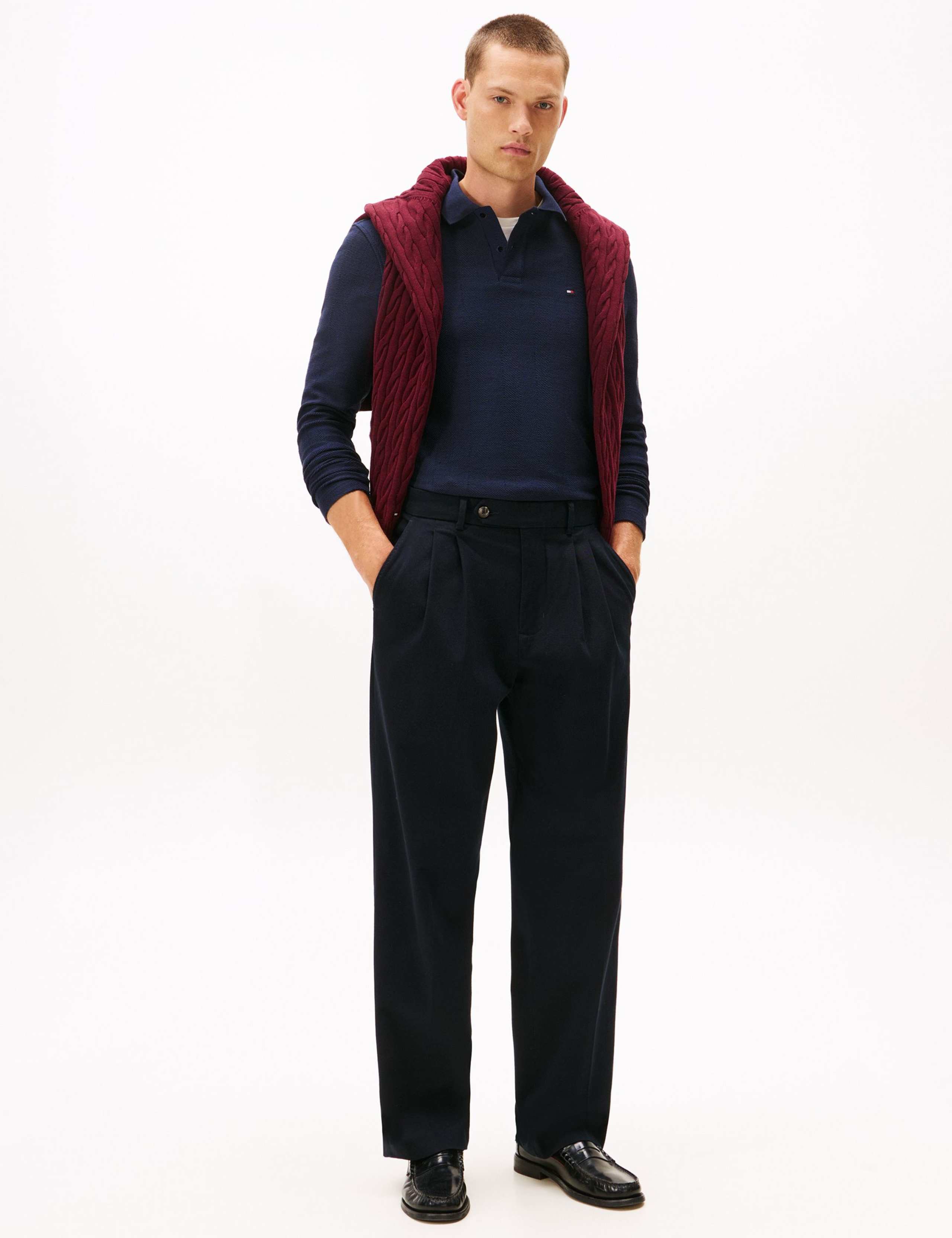Pure Cotton Long Sleeve Polo Shirt 5 of 5