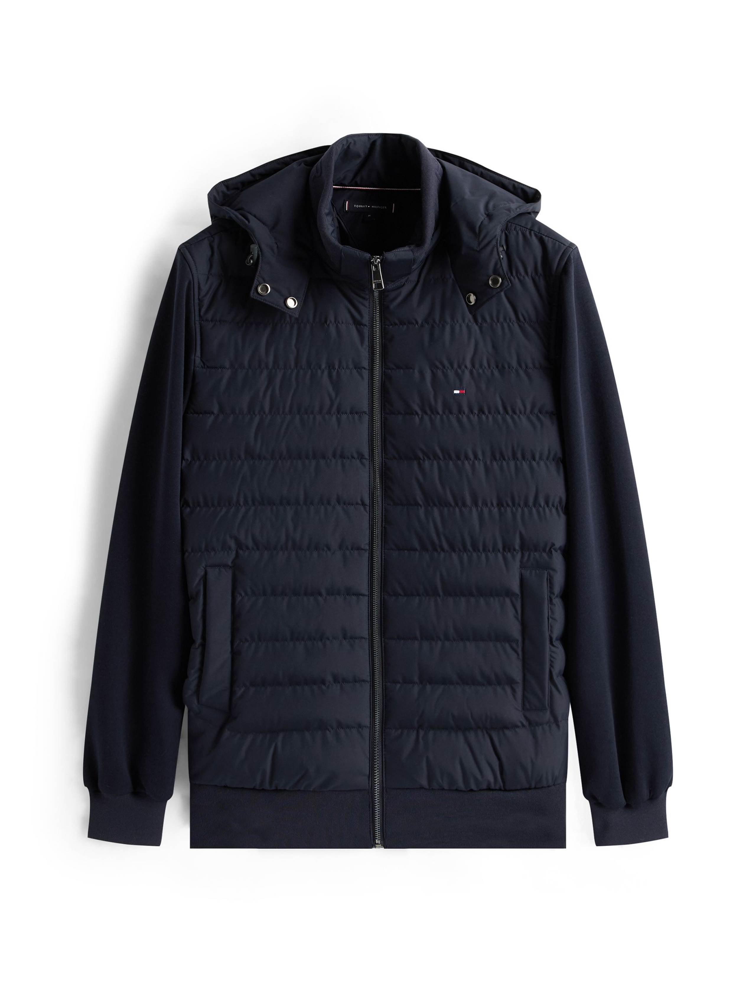 Cotton Rich Hooded Hybrid Puffer Jacket 2 of 6