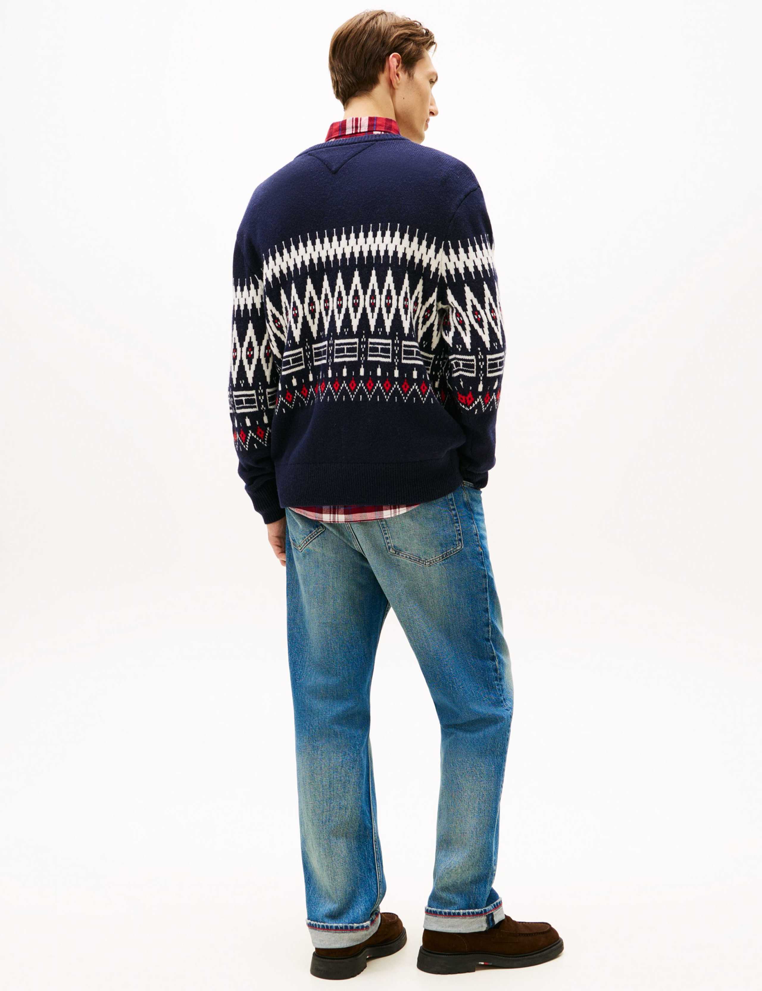 Wool Rich Fair Isle Crew Neck Jumper 3 of 5
