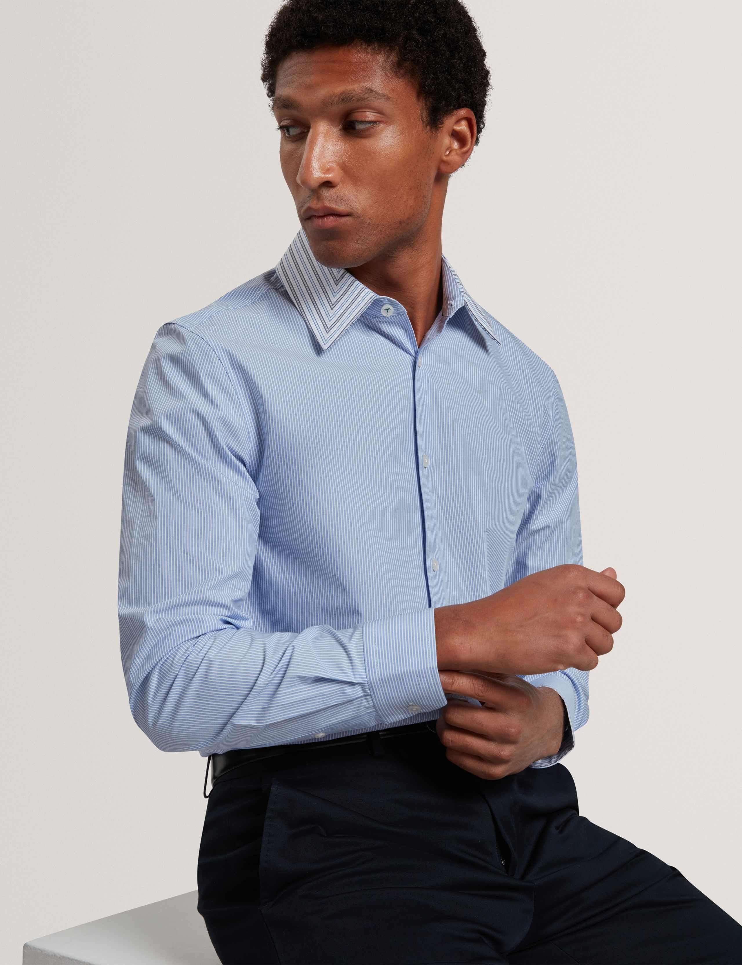 Regular Fit Pure Cotton Mixed Stripe Shirt 3 of 7