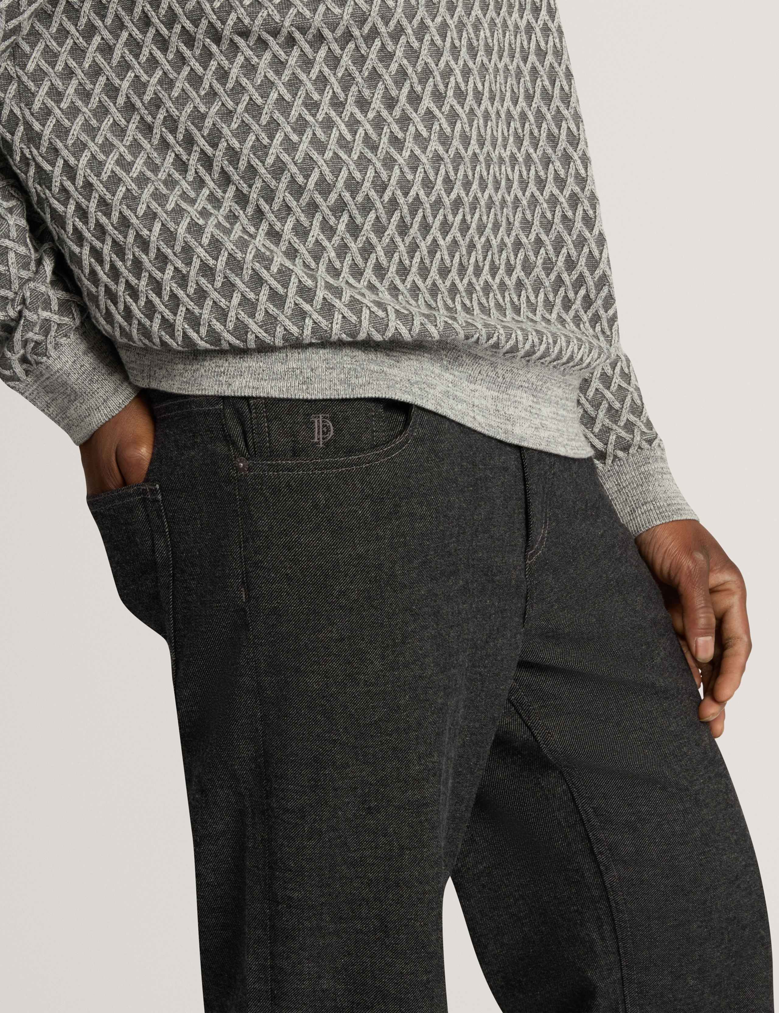 Straight Leg Wool Blend Trousers 4 of 6