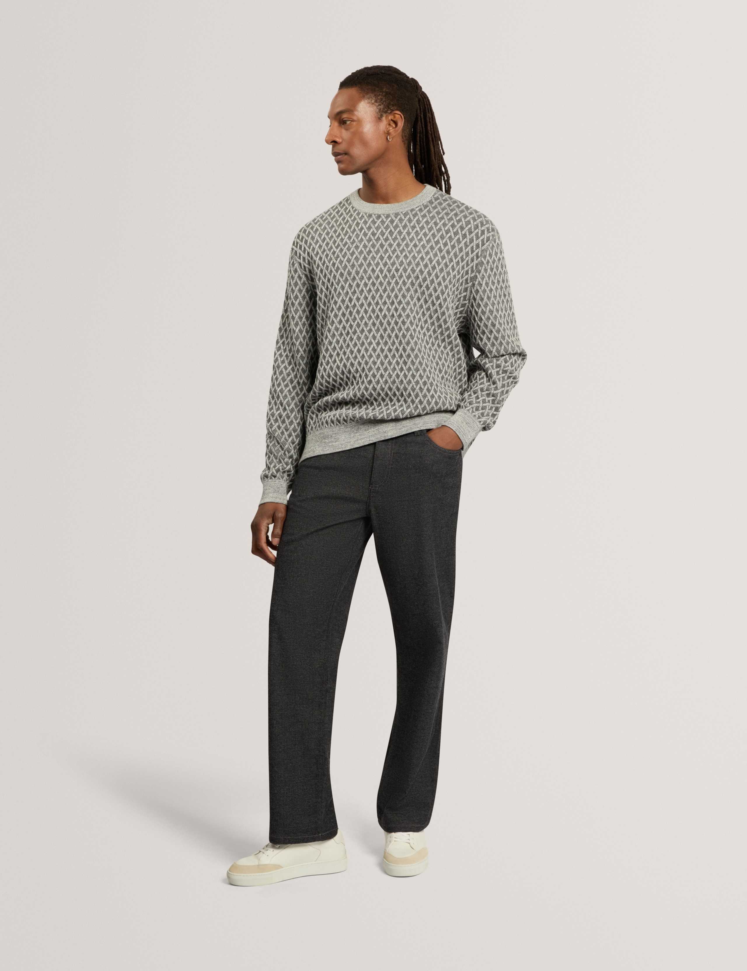 Straight Leg Wool Blend Trousers 6 of 6