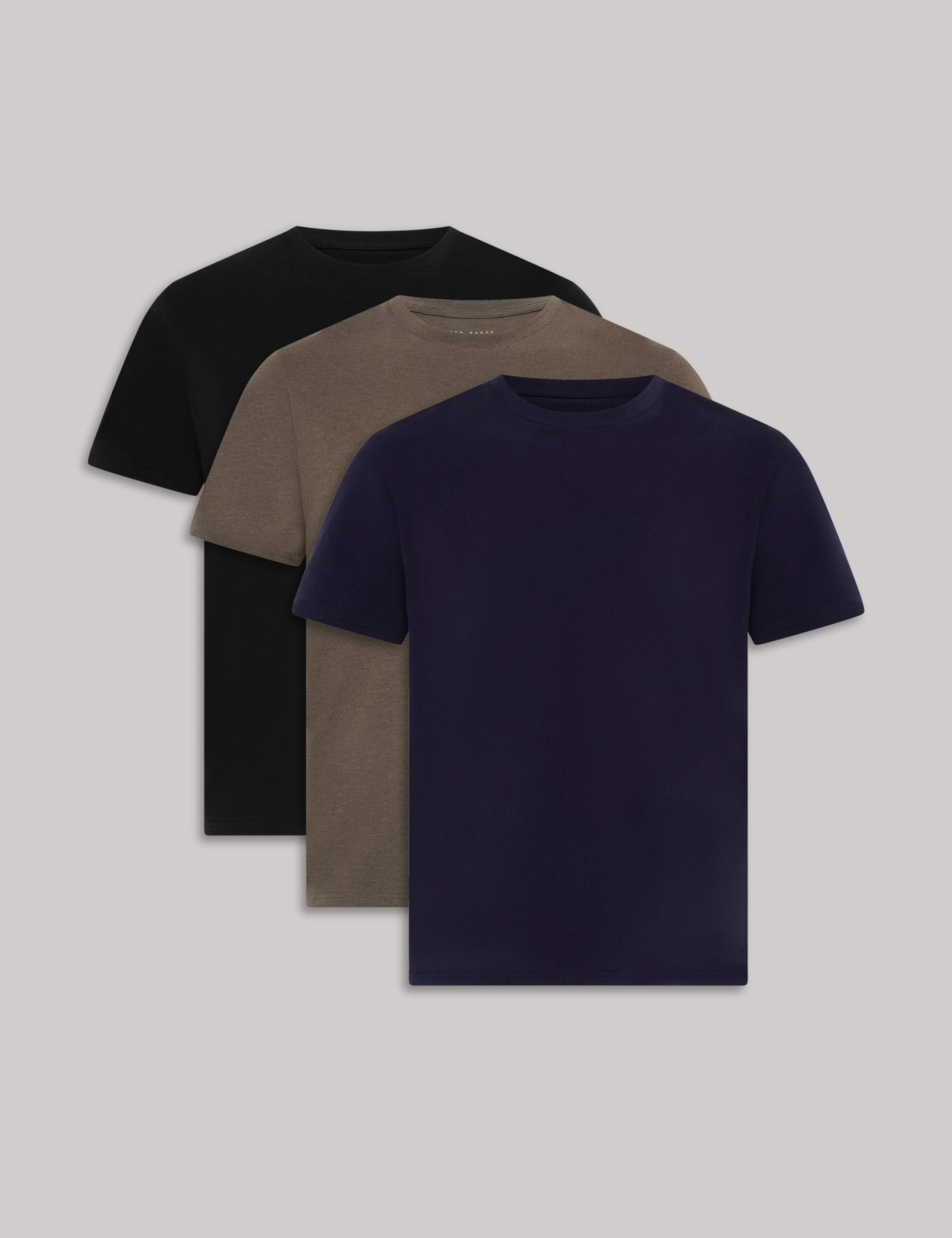 3 Pack Cotton Rich Crew Neck T-Shirts 1 of 1