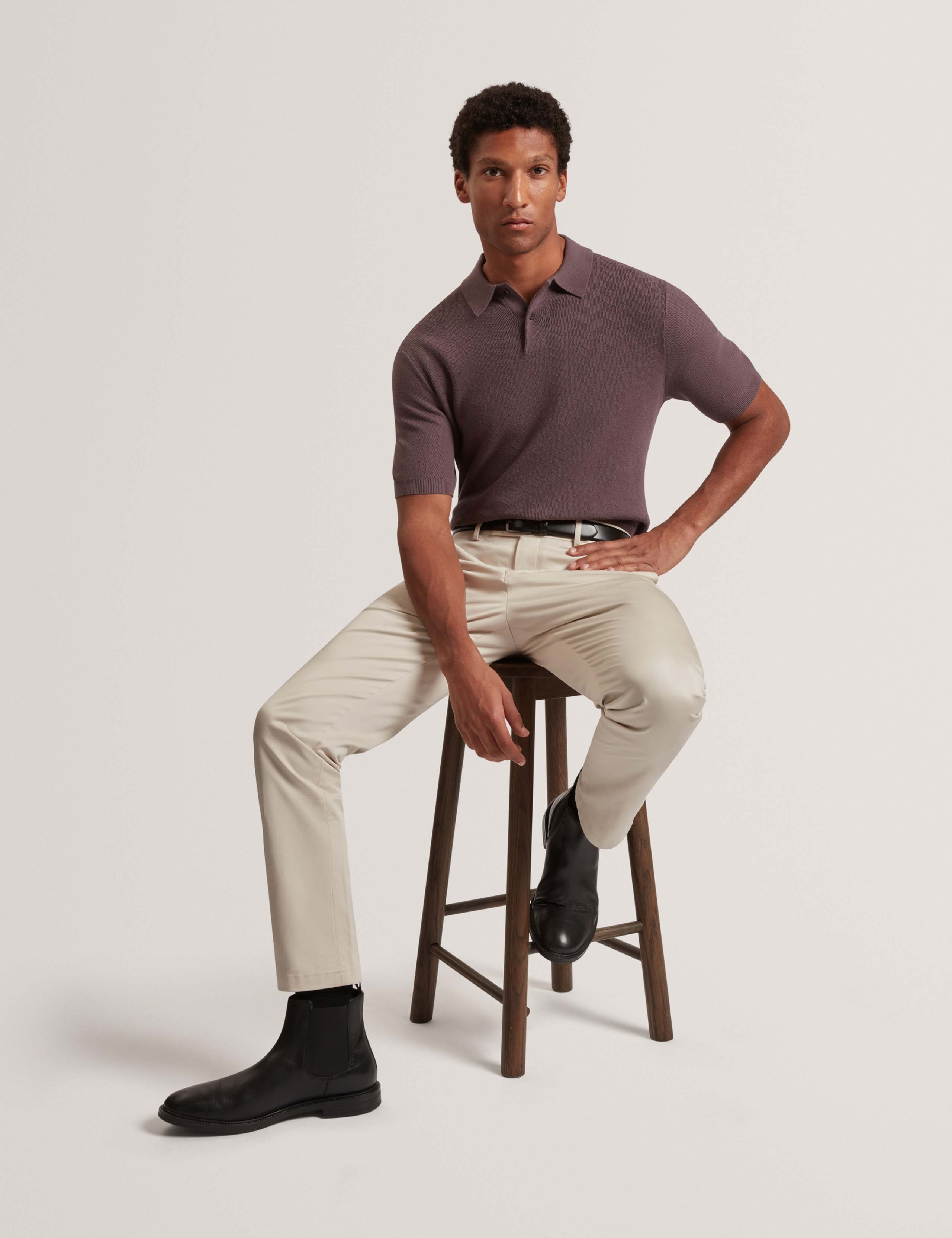 Pure Cotton Mixed Stitch Polo Shirt 4 of 7