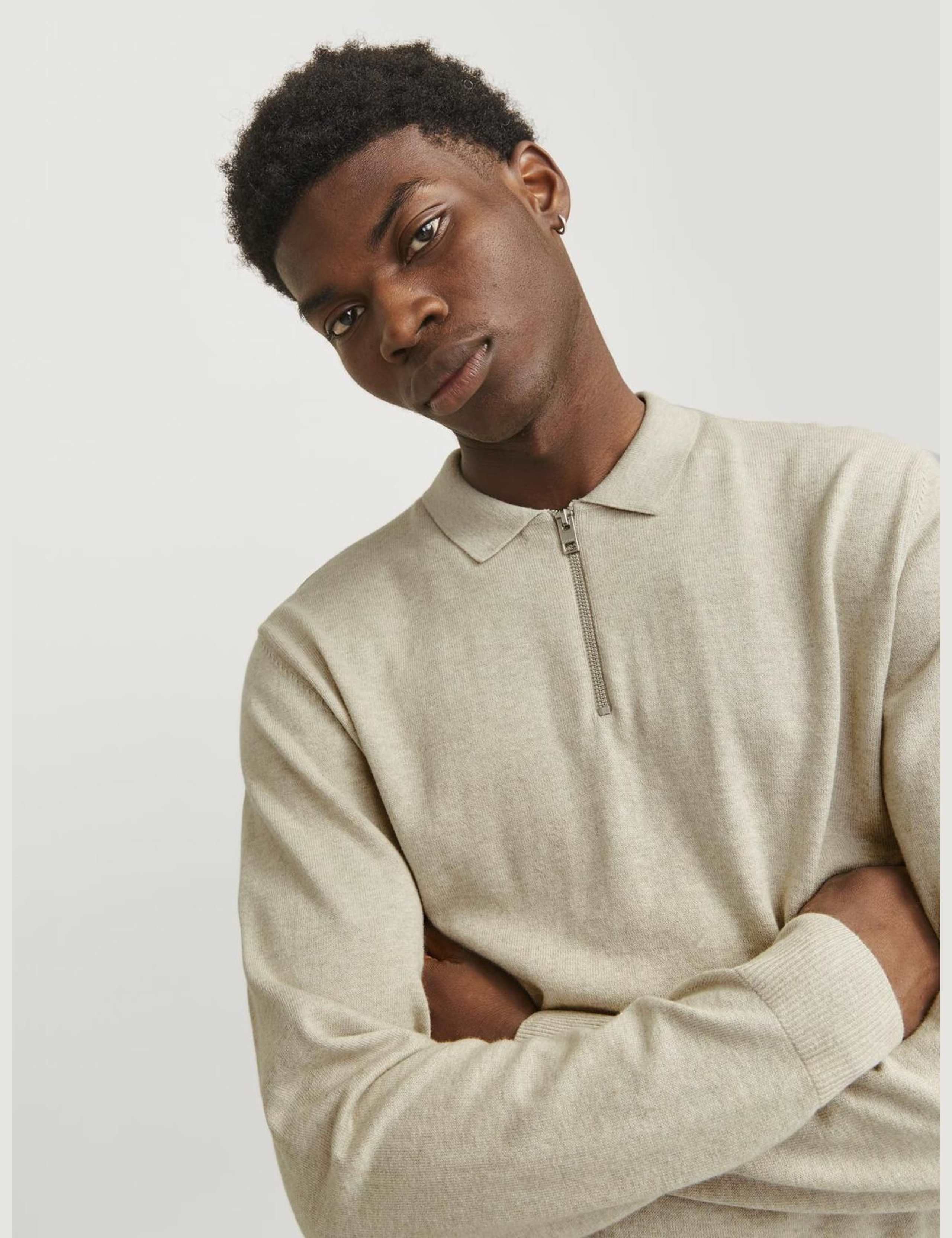 Cotton Rich Half Zip Jumper 5 of 7