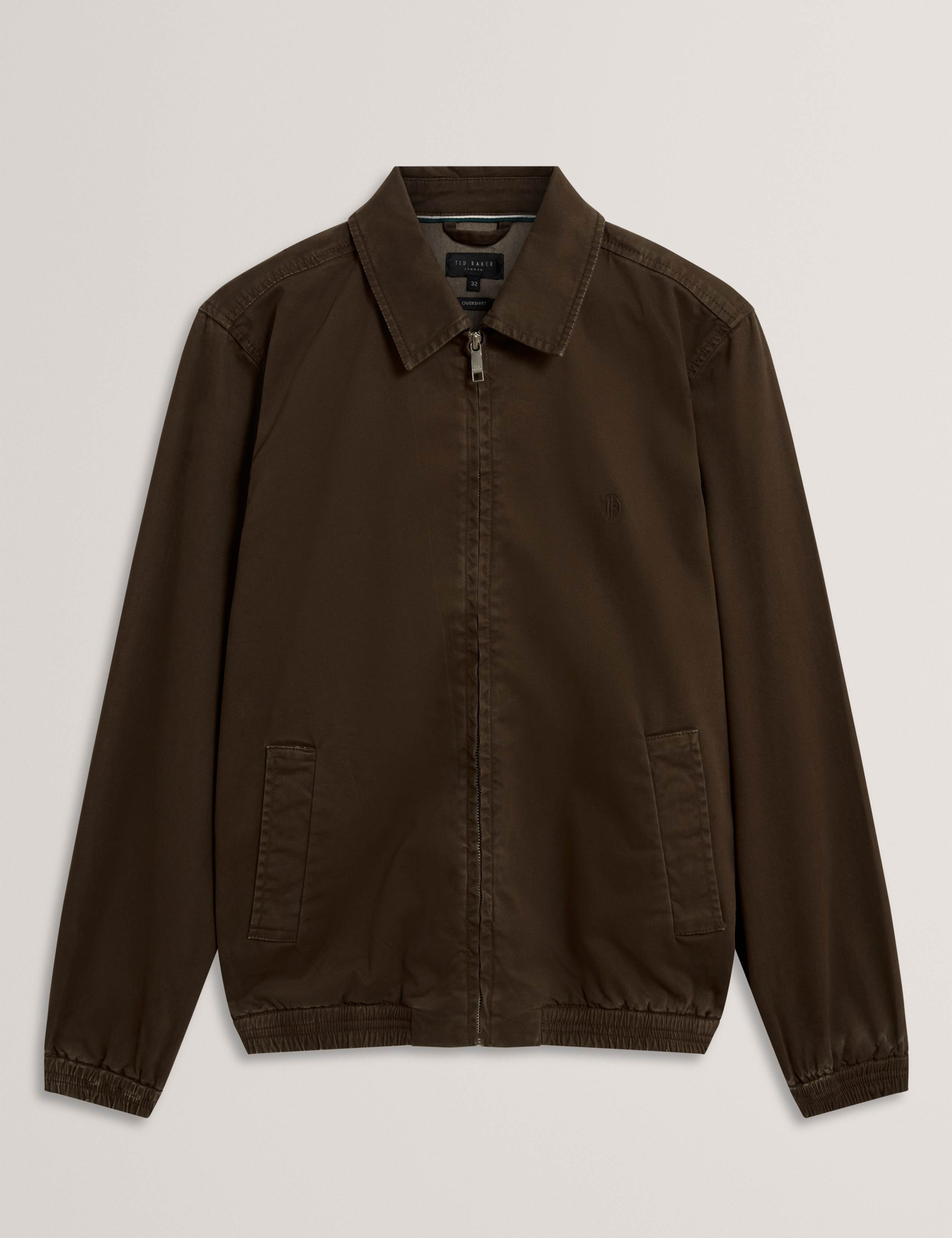 Regular Fit Cotton Rich Garment Dye Overshirt 2 of 6