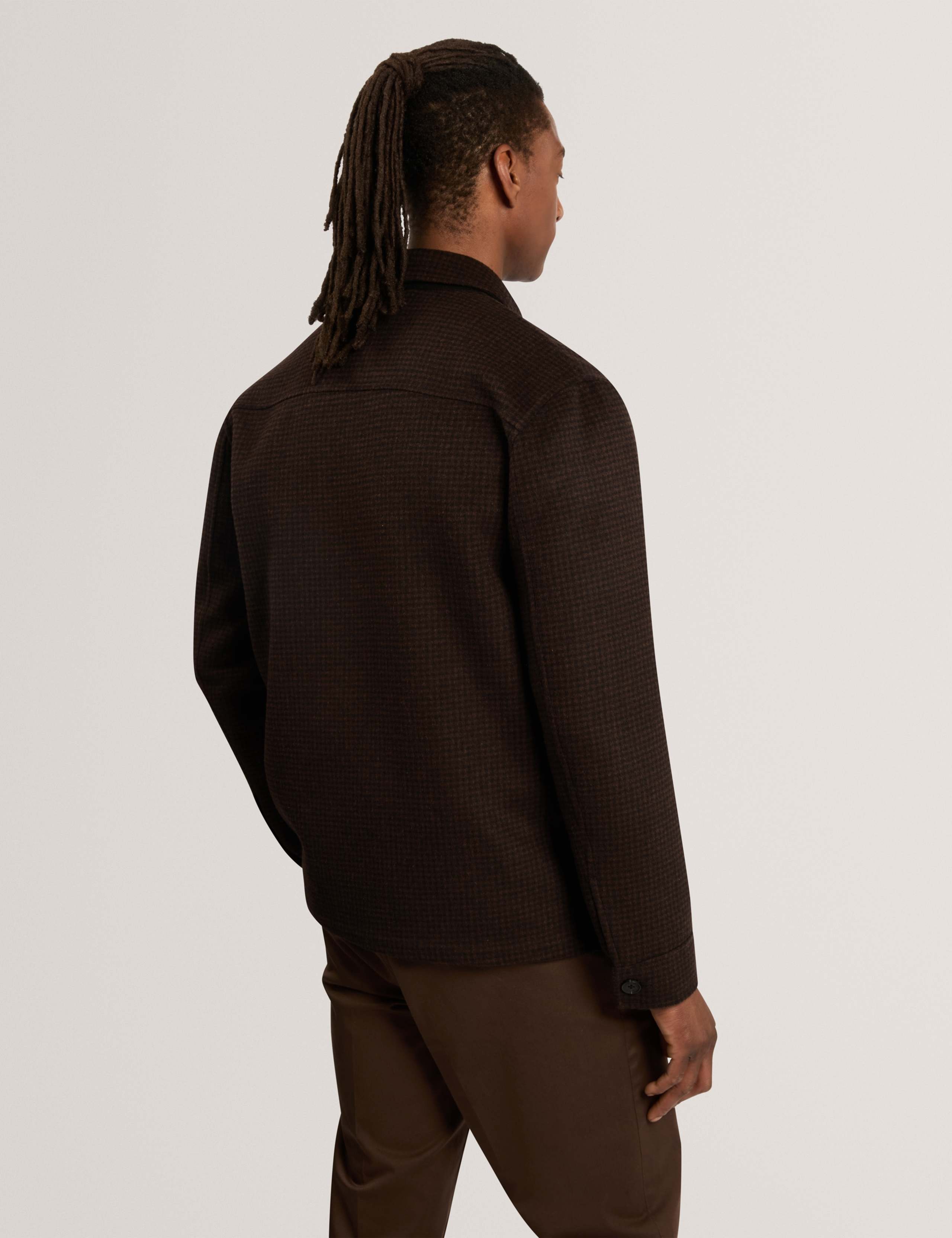 Wool Blend Checked Overshirt 5 of 6