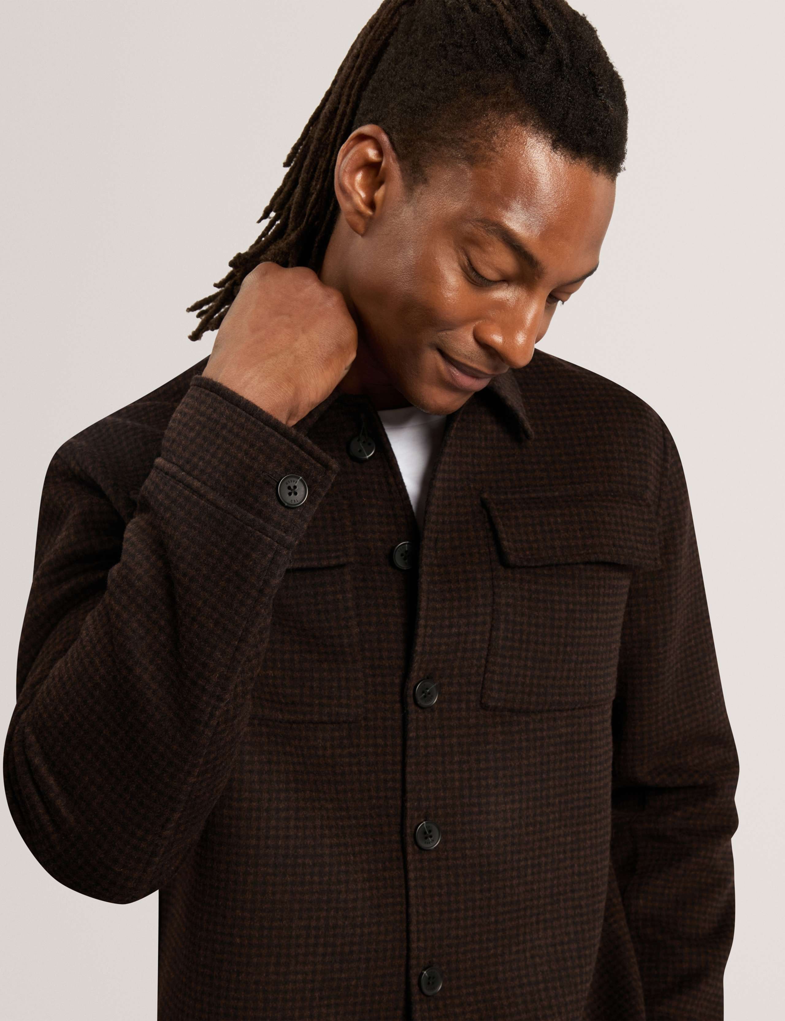 Wool Blend Checked Overshirt 6 of 6
