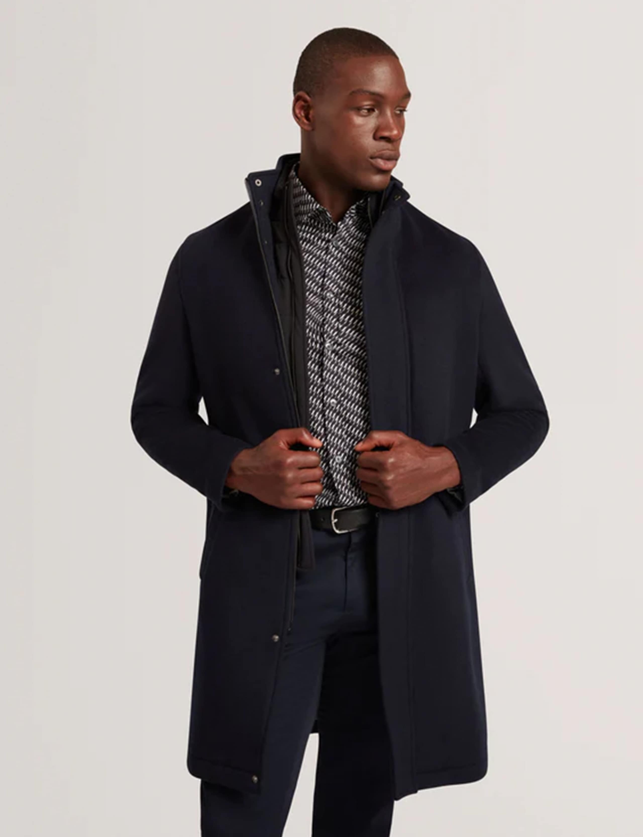 Wool Rich Checked Overcoat 1 of 7