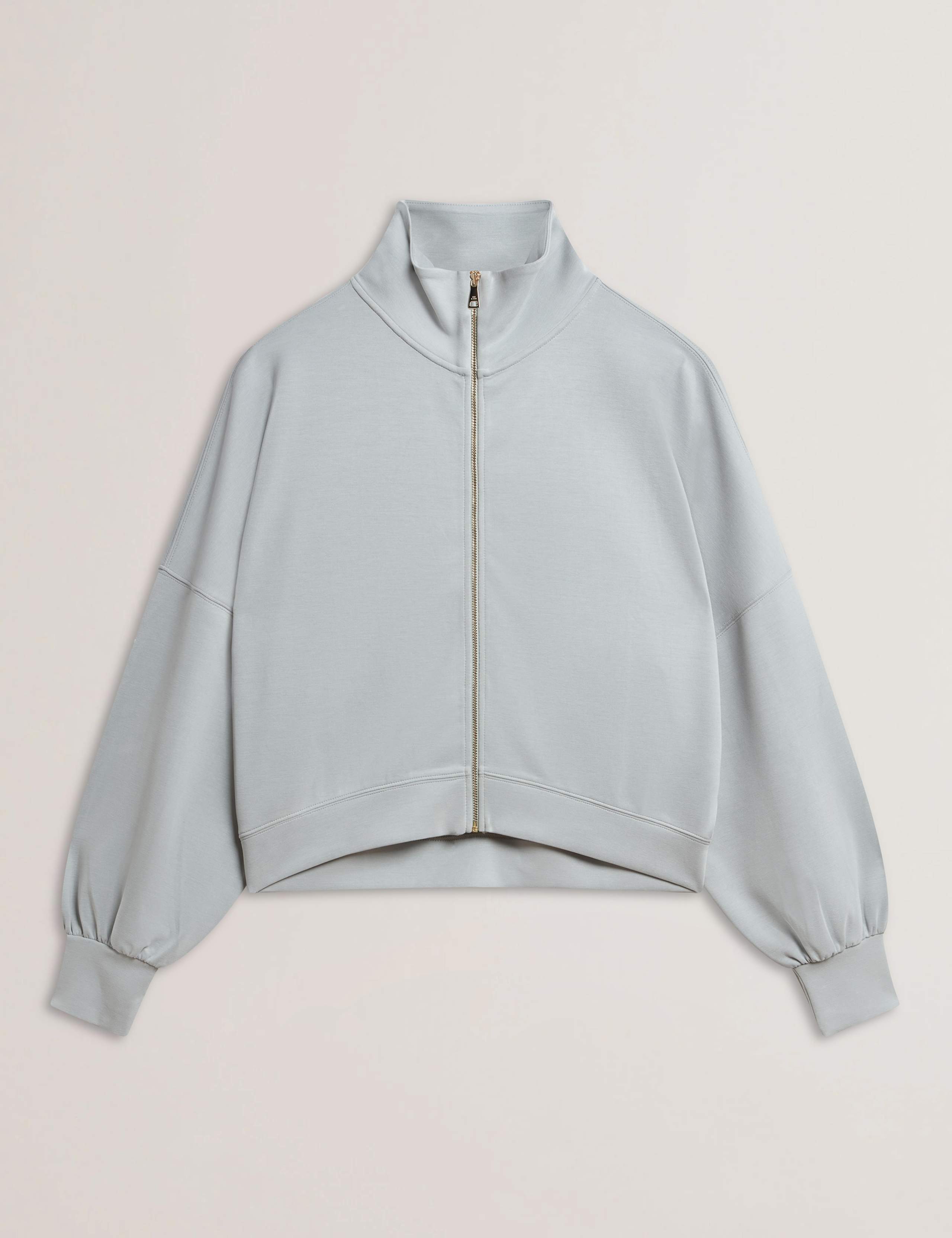 Modal Blend Textured Zip Up Sweatshirt 2 of 4