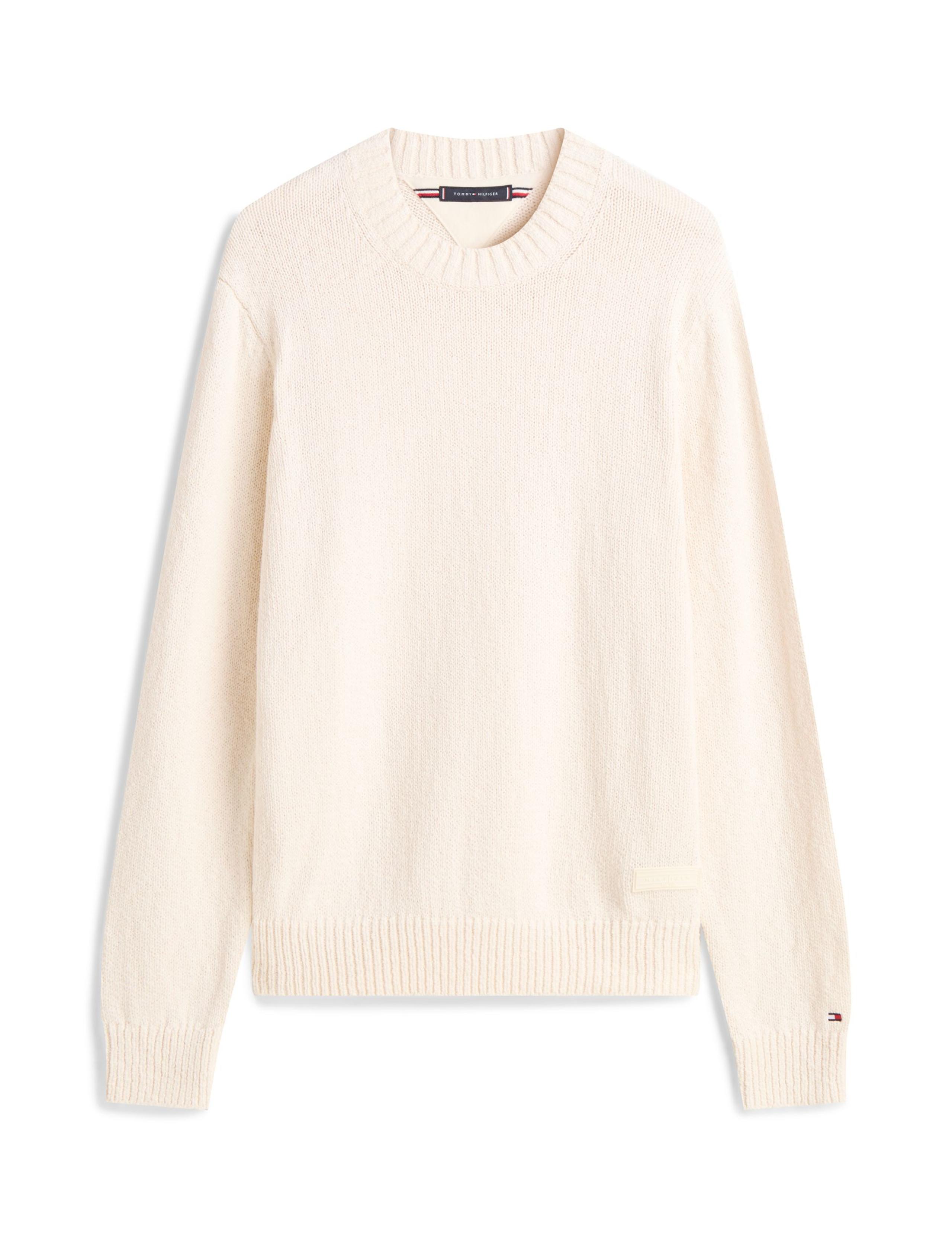 Pure Cotton Textured Crew Neck Jumper 2 of 5