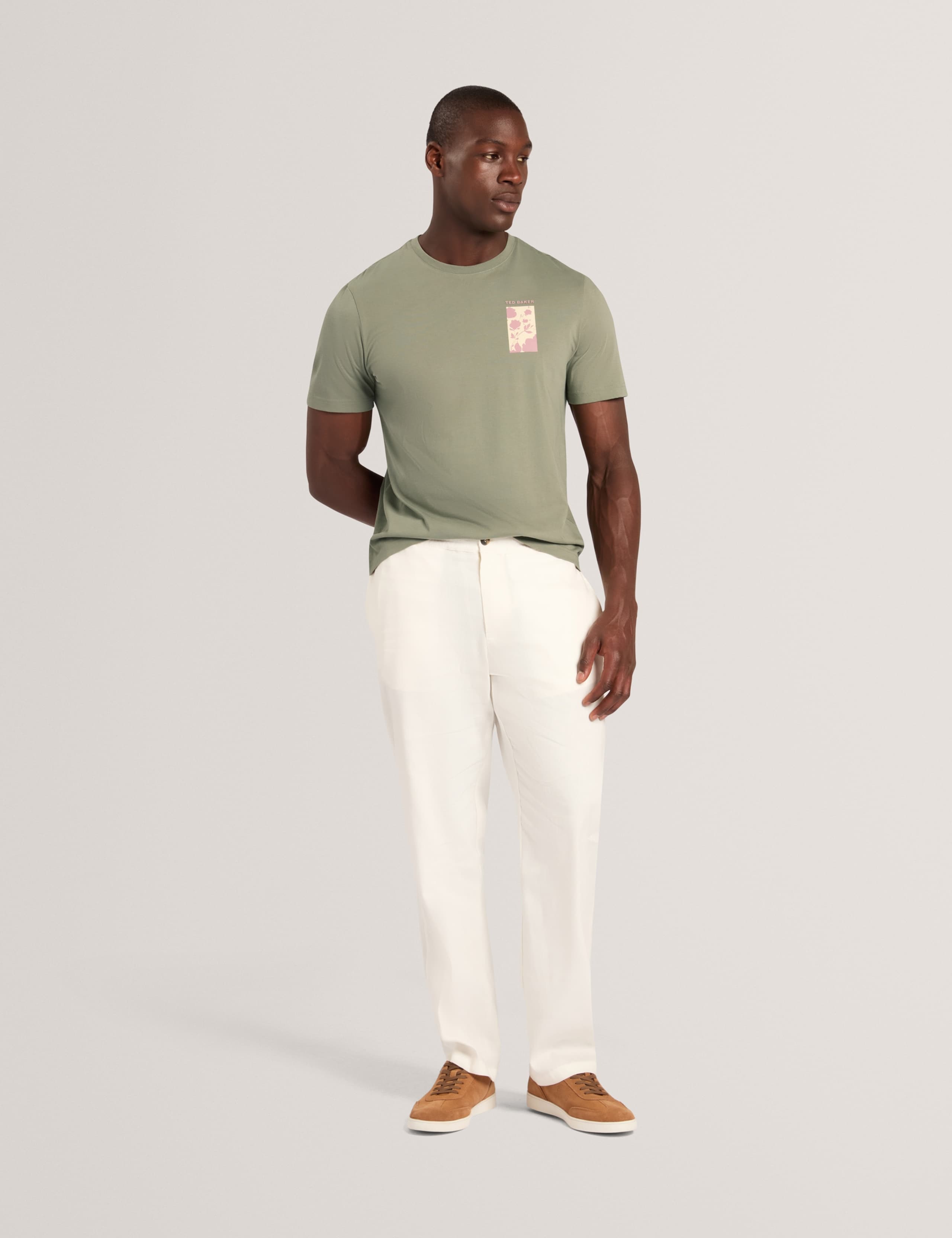 Pure Cotton Graphic Crew Neck T-Shirt 5 of 5