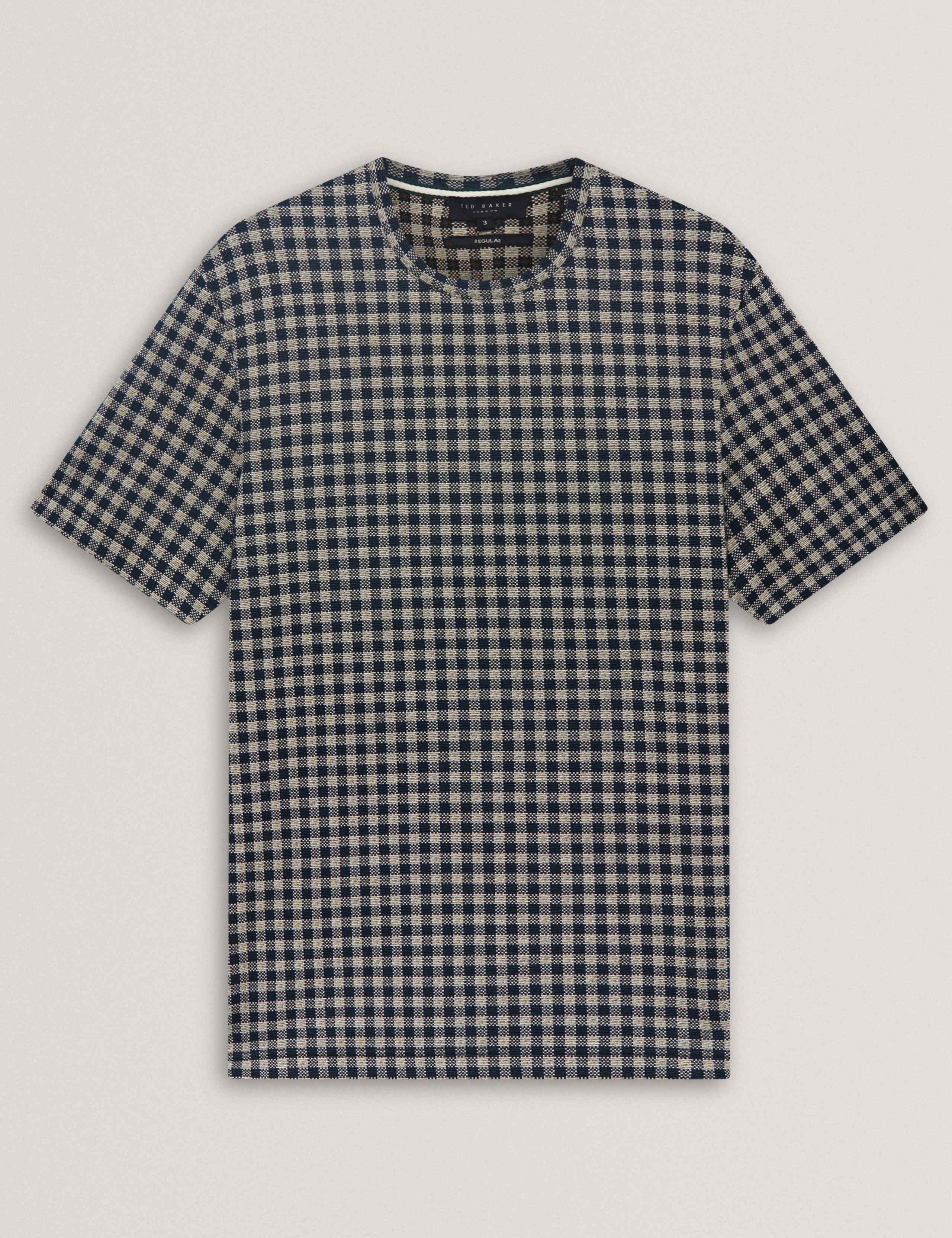 Checked Crew Neck T-Shirt 6 of 7