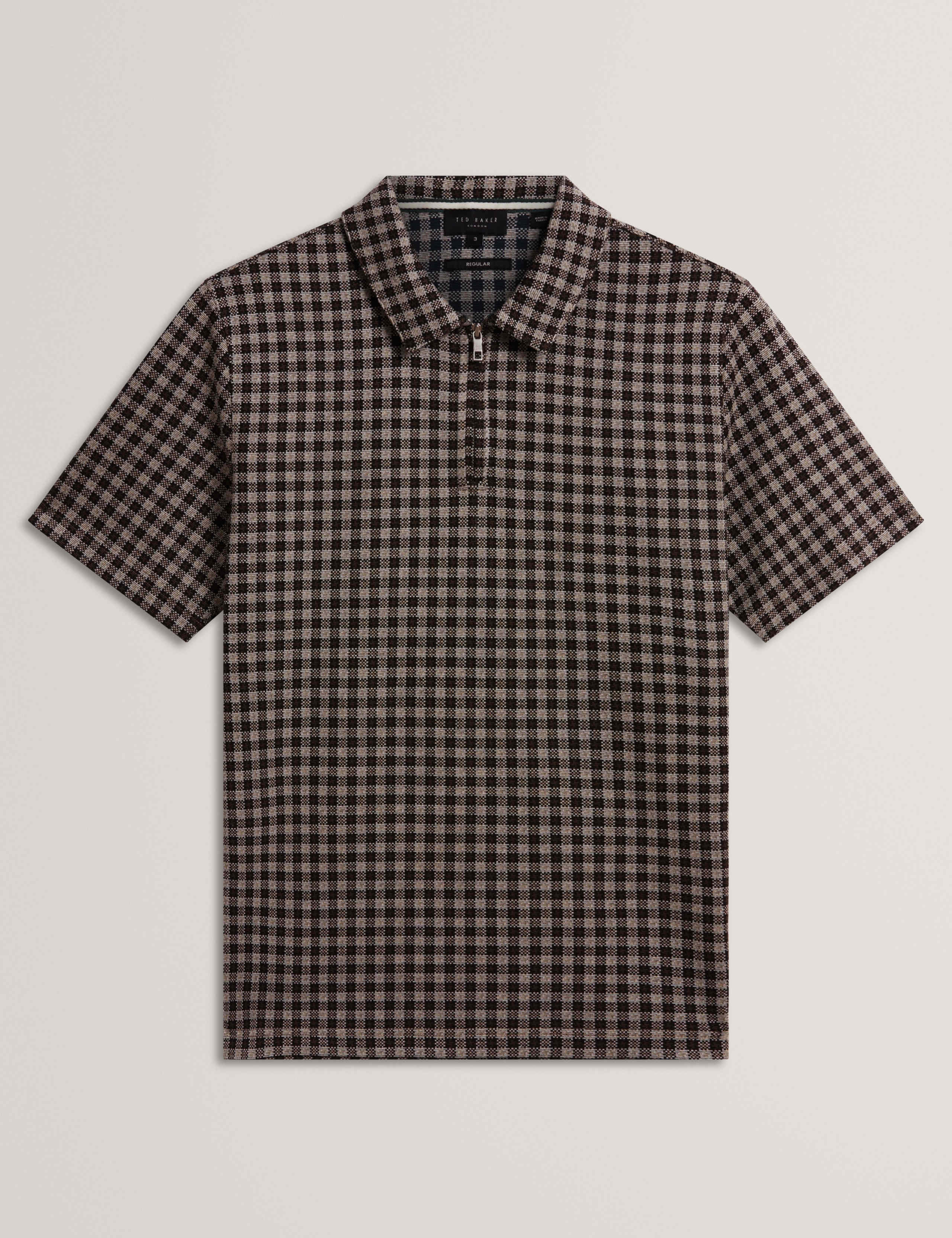 Checked Half Zip Polo Shirt 3 of 6