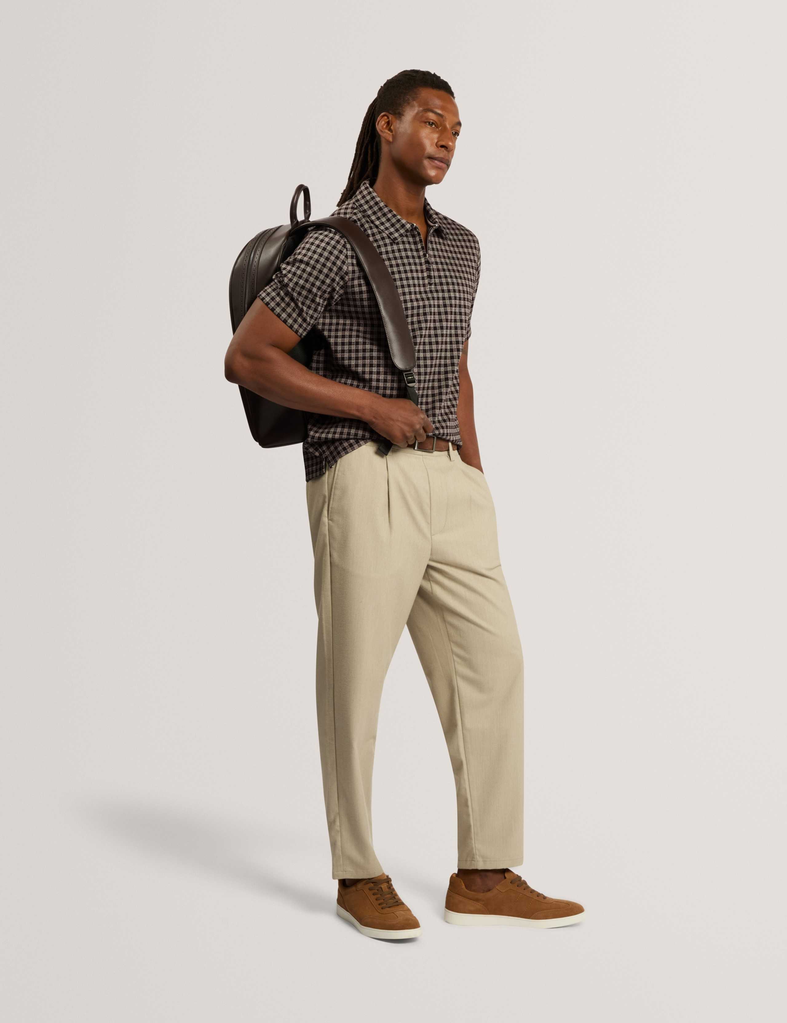 Checked Half Zip Polo Shirt 6 of 6