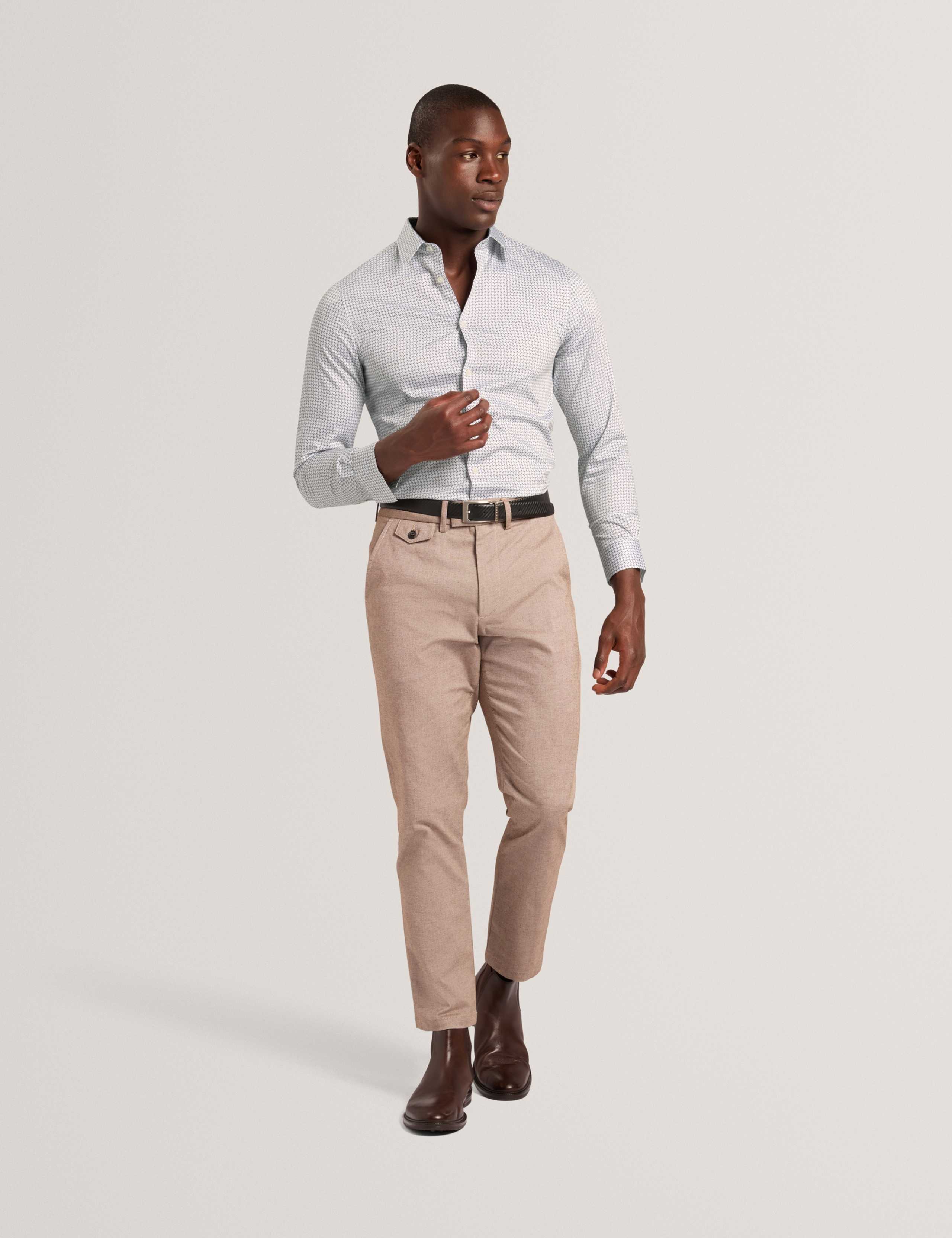 Regular Fit Cotton Rich Geometric Luxury Shirt 2 of 6