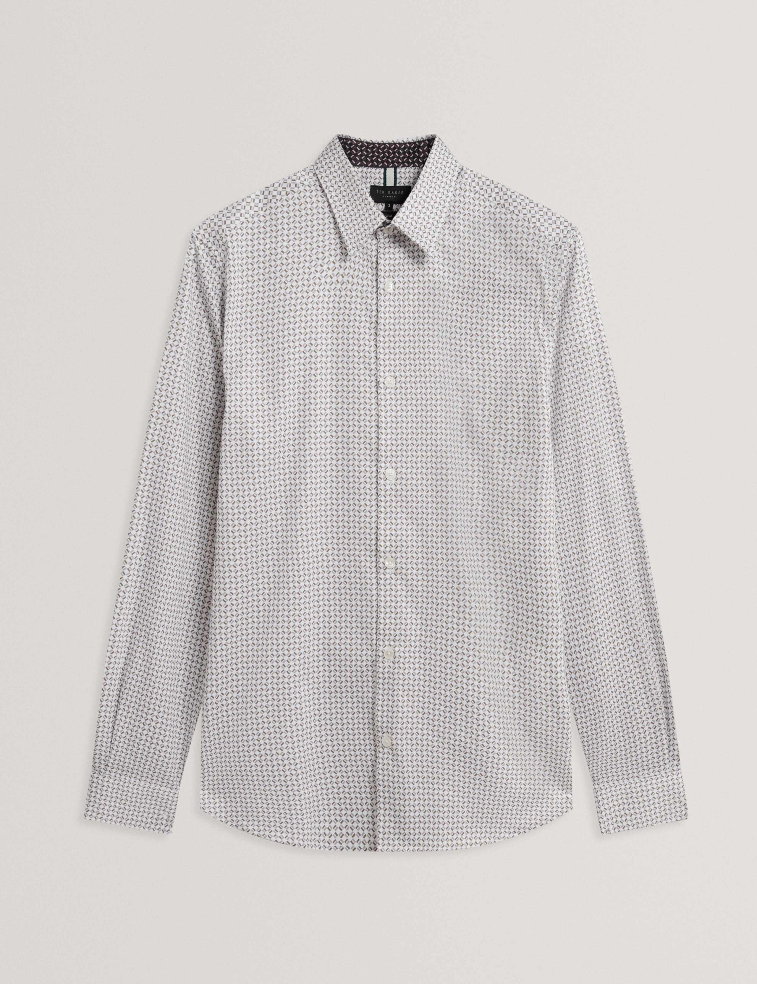 Regular Fit Cotton Rich Geometric Luxury Shirt 4 of 6